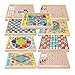 Ladruph ボードゲーム セット 7 in 1 チェス 9 in 1 知育玩具 将棋 囲碁 チェッカー 飛行棋 棋盤セット おもちゃ 多機能 木製おもちゃ 子供用おもちゃ デスクトップゲーム 7-in-1 大人おもちゃ 脳トレ 初心者 7/9種ゲーム 引き出し式 卓上ウッド アクセント ゲーム センター マルチゲーム