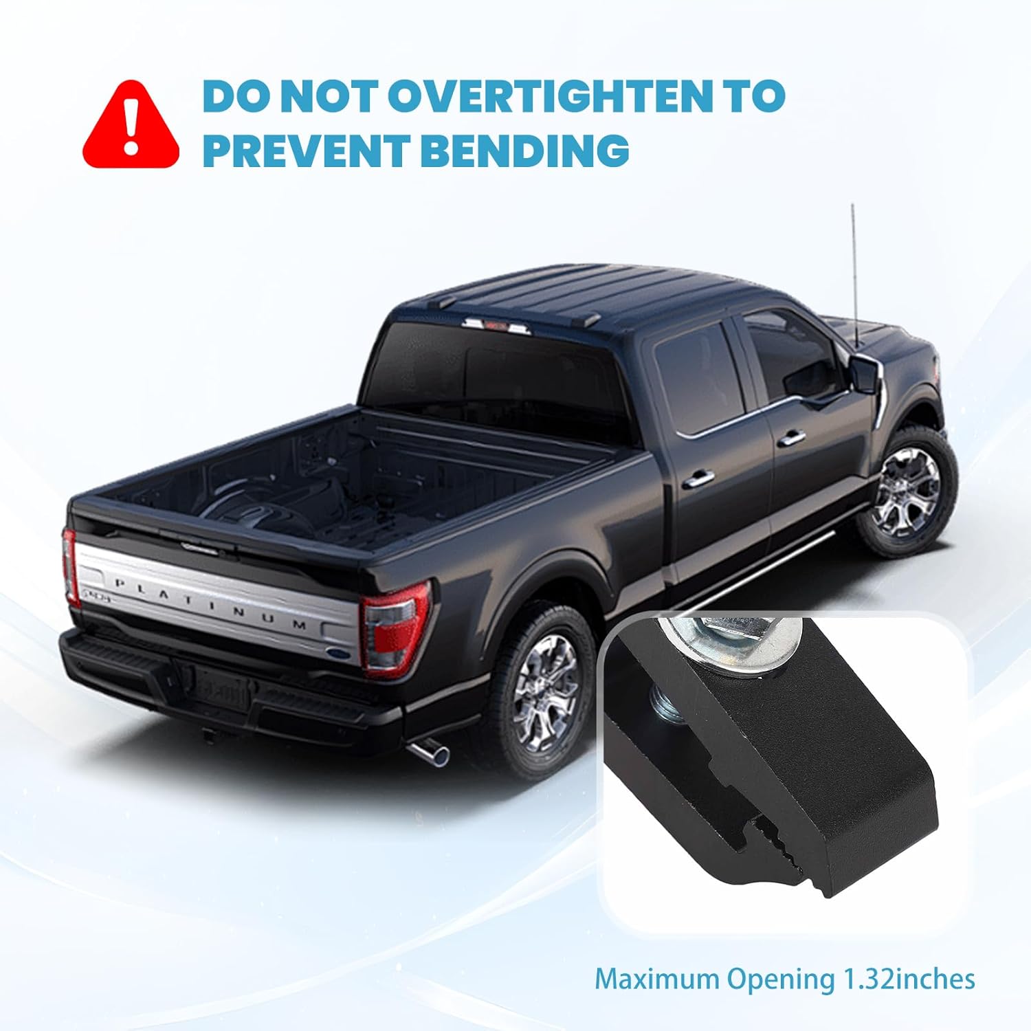 6pcs Truck Bed Cover Clamps Truck Cover Cap Clamps 1112514 Aluminum Low Pro Truck Cap Mounting Clamps for Truck Beds (Black)