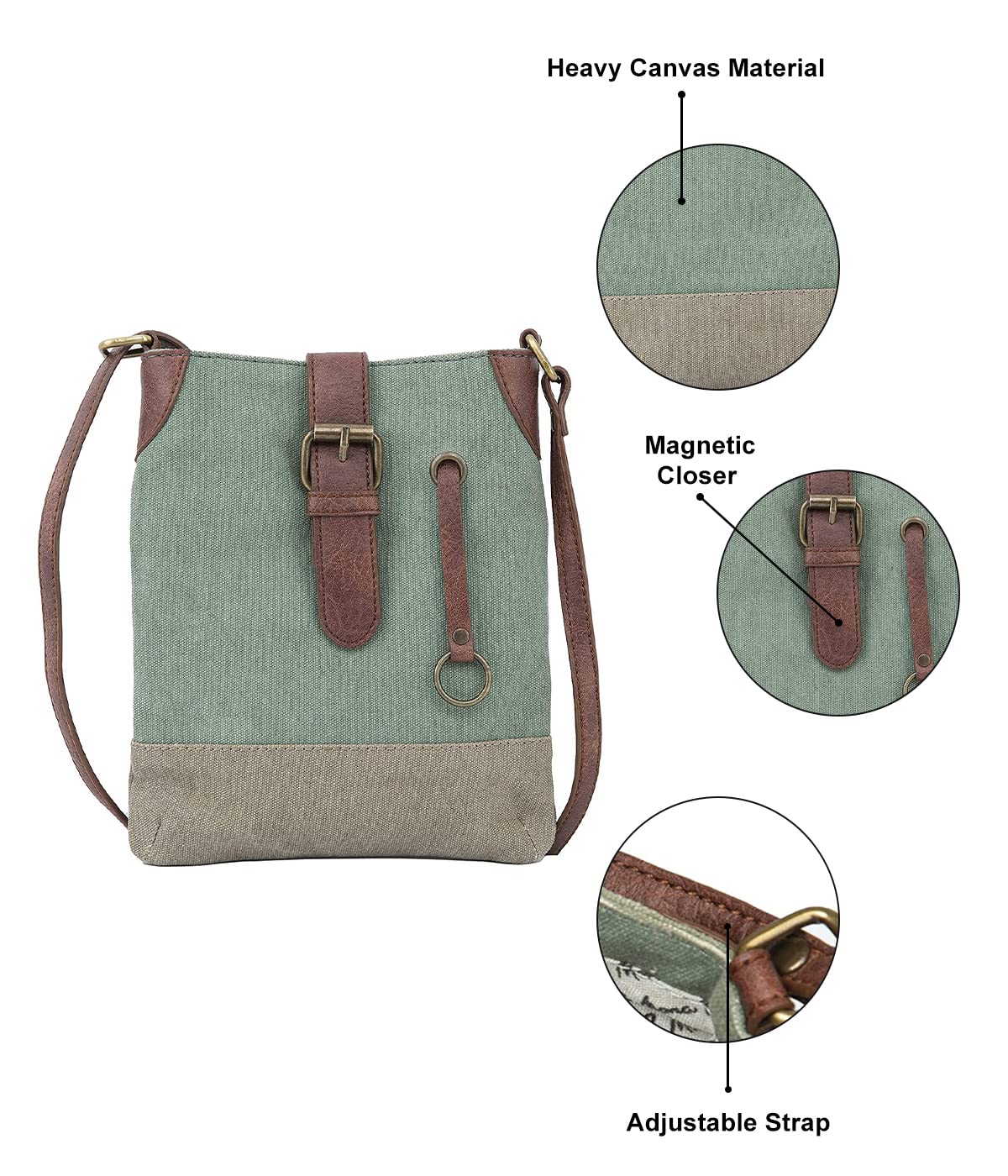 Mona B Canvas Sling Crossbody Bag with Stylish Design for Women - River 2