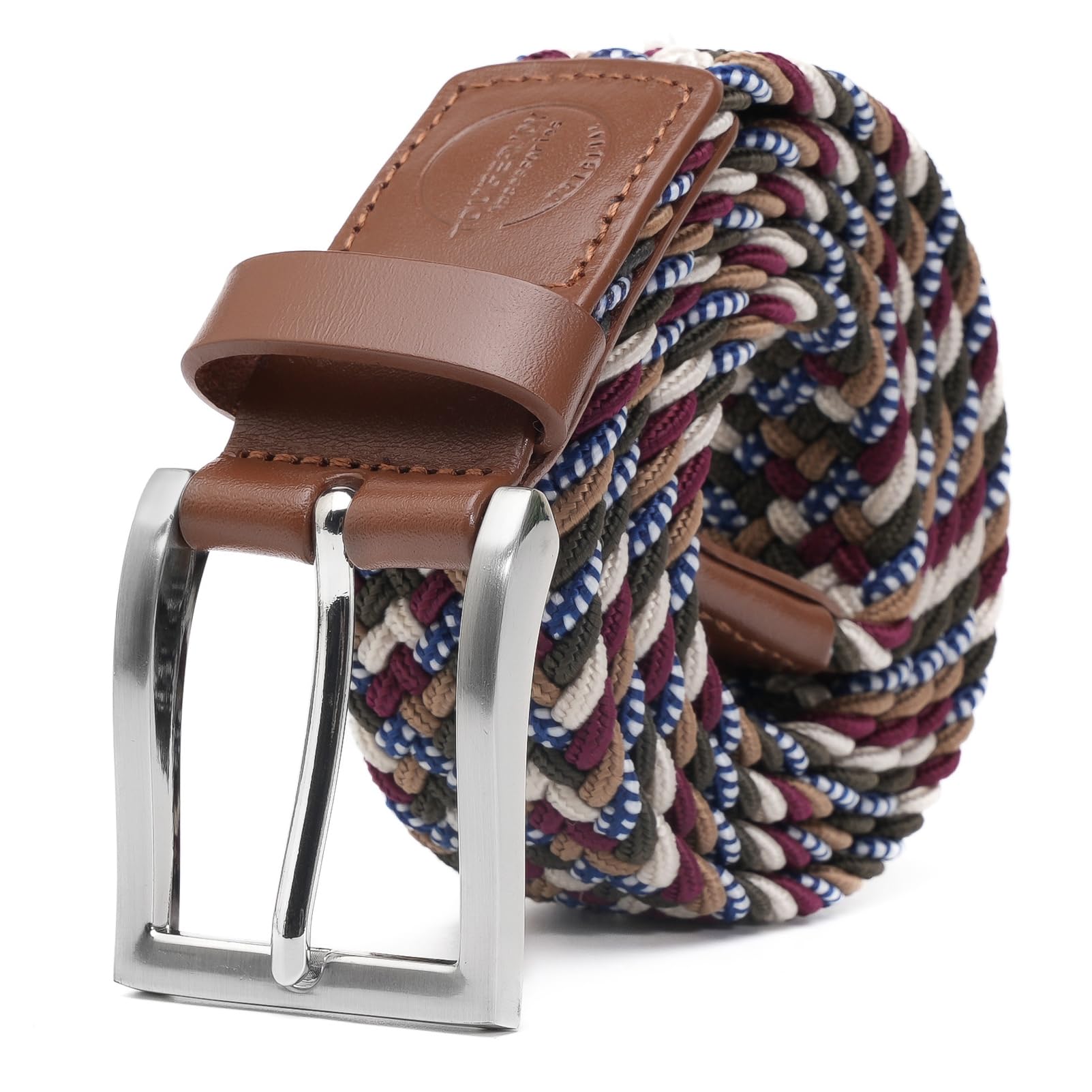 TOUGERJOY Mens Stretch Belt, tessuto elastico intrecciato Web Belt Casual per Golf Pantaloni di caccia Jeans