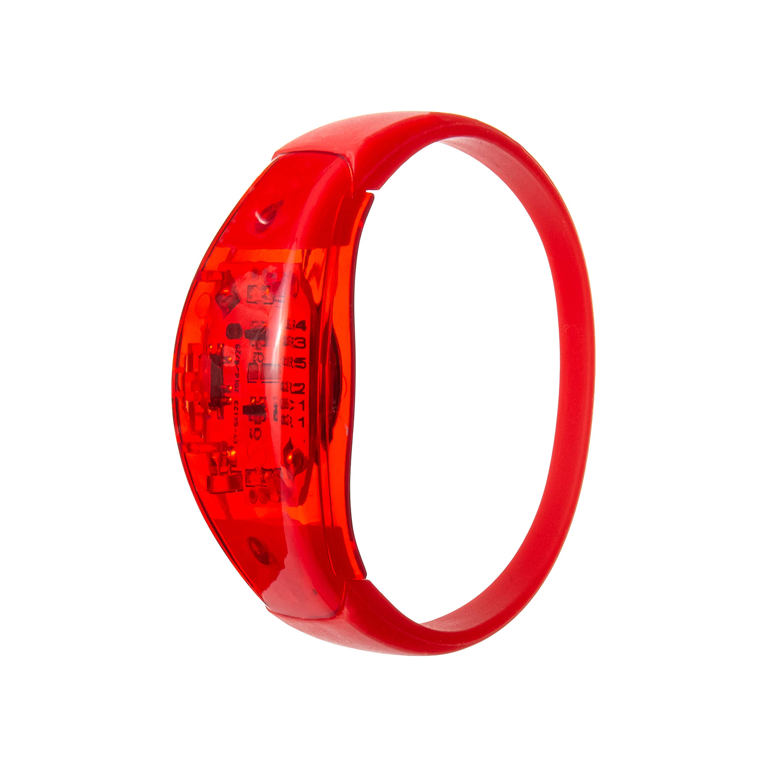 6 Red Sound Activated LED Bracelets Glowing Voice Control Wristband LED Light Up Flashing Adult Party Men Women Music Rave Accessories LED Wrist Bands For Event Glow Dark Bracelet