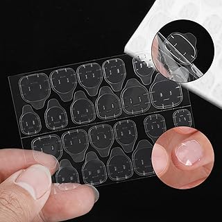 قطع غراء لاصقة مزدوجة الجوانب وشفافة للأظافر، لاصق أظافر جيلي جل ذاتي اللصق للمانيكير، عبوة من 30 ورقة و 720 قطعة