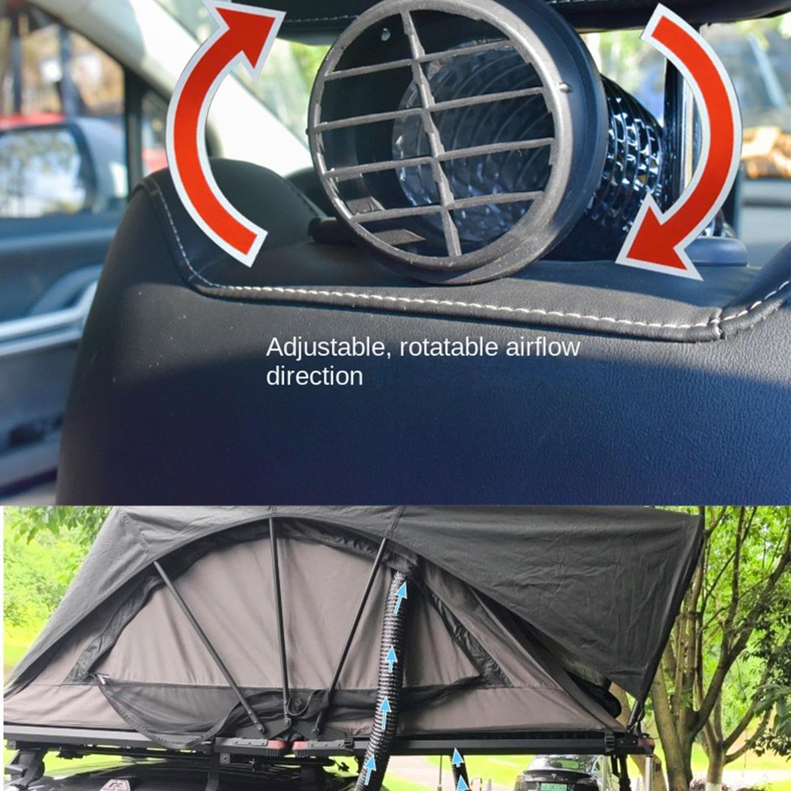 Estensore per bocchetta di ventilazione auto per sedile posteriore, universale, flessibile, a tenuta stabile | Tubo di prolunga per sfiato CA per SUV, camper, berlina, camion, lungo tragitto quotidiano
