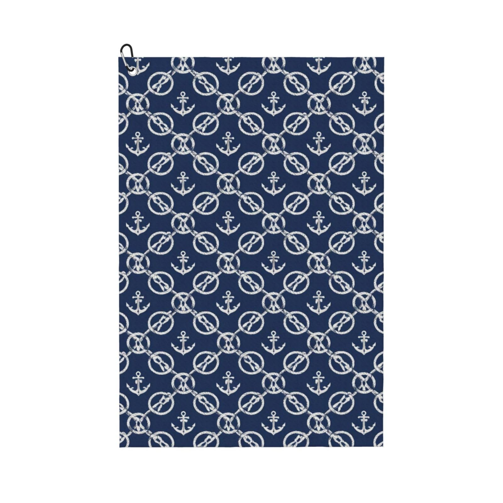 BSDFGSDD Nautical Anchor Net Navy Golf Towel 24 x 16 inches