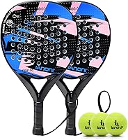 Vista 12 de Pala de pádel Superficie de Fibra de Carbono con núcleo de espuma EVA Memory Flex Pala de pádel ligera