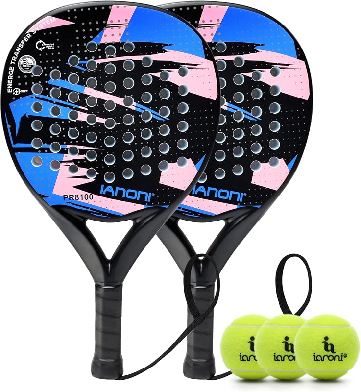 Pala de pádel Superficie de fibra de carbono con núcleo de espuma EVA Memory Flex Raqueta de pádel ligera