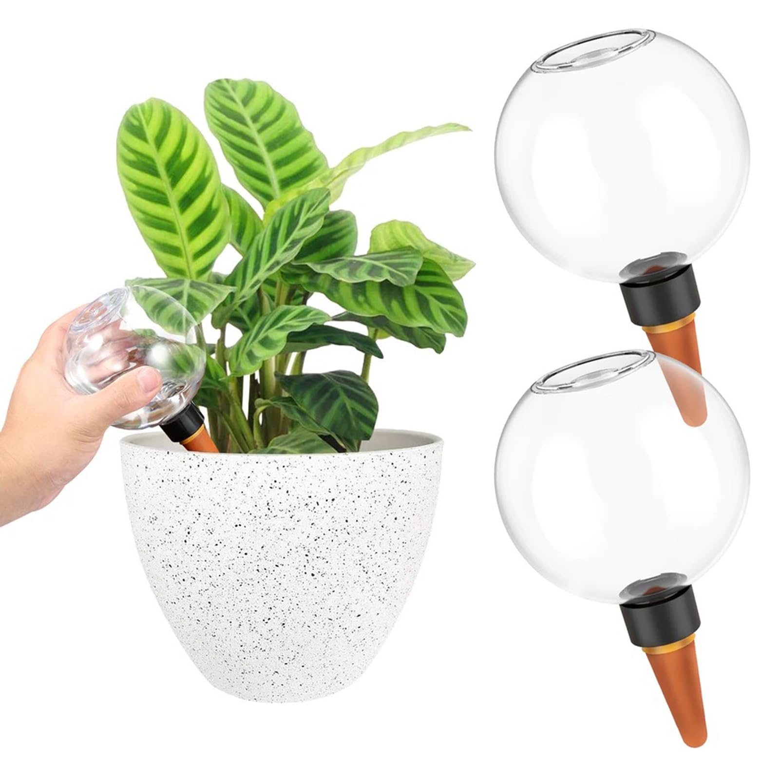 2 Stück Pflanzen Bewässerungskugeln Selbstbewässerung 500ml Wasserspender Pflanzen Wasserspeicher Wasserkugeln Pflanzen Gießkugeln Im Urlaub Plant Watering Dispenser Bewässerung Topfpflanzen