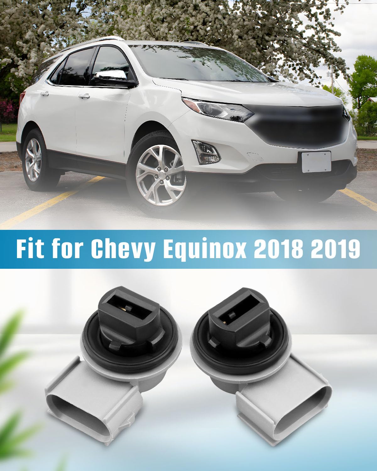 Rear Brake Light Socket Fit for Chevy Equinox 2018 2019 Replace LS312 Bulb Not Included, Plastic Housing | Female Connector | Wedge Base Type | 3-Terminal
