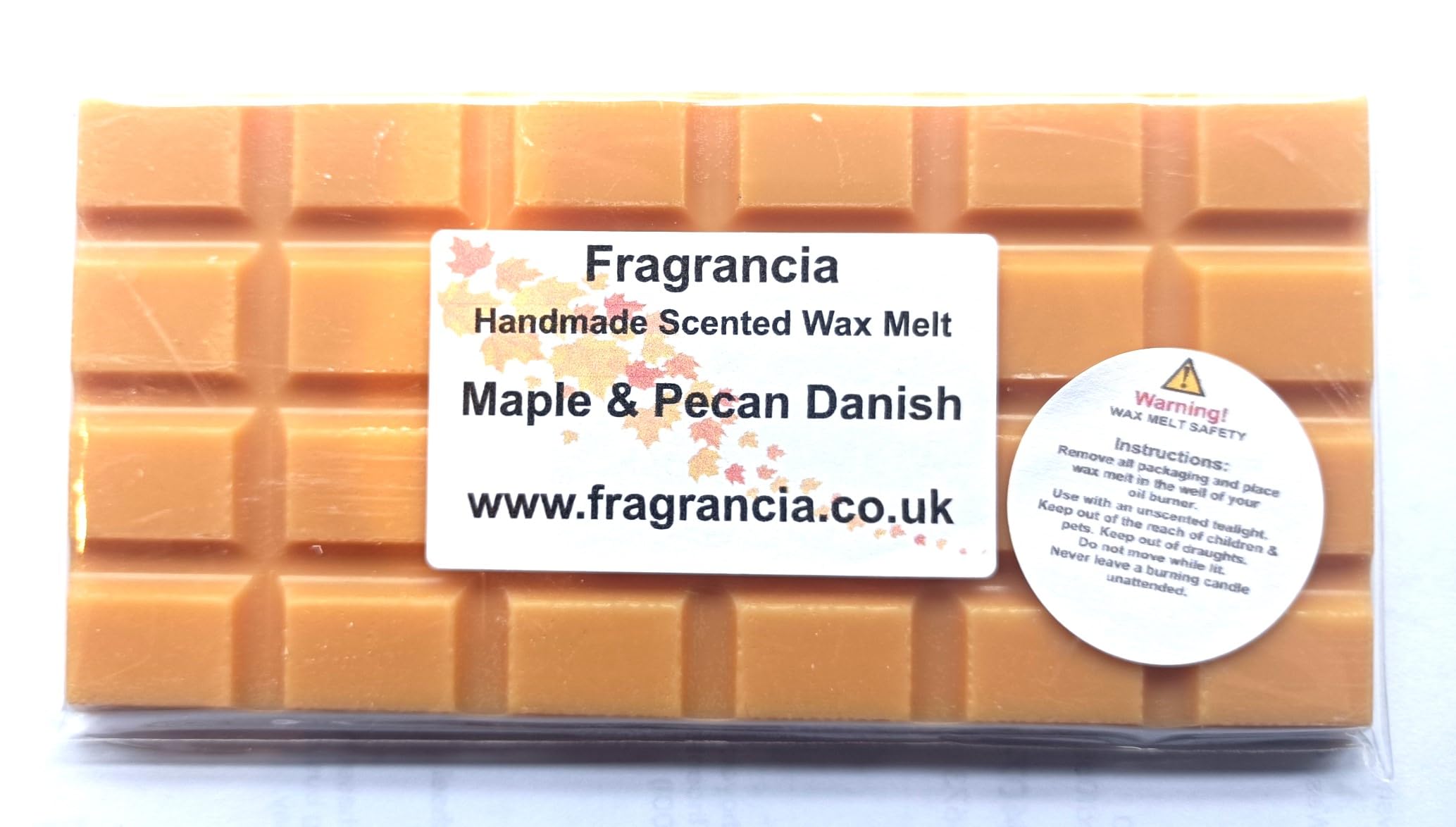 Fragrancia Brown A Single Handmade Highly Scented Wax Melt Bar (Maple & Pecan Danish)