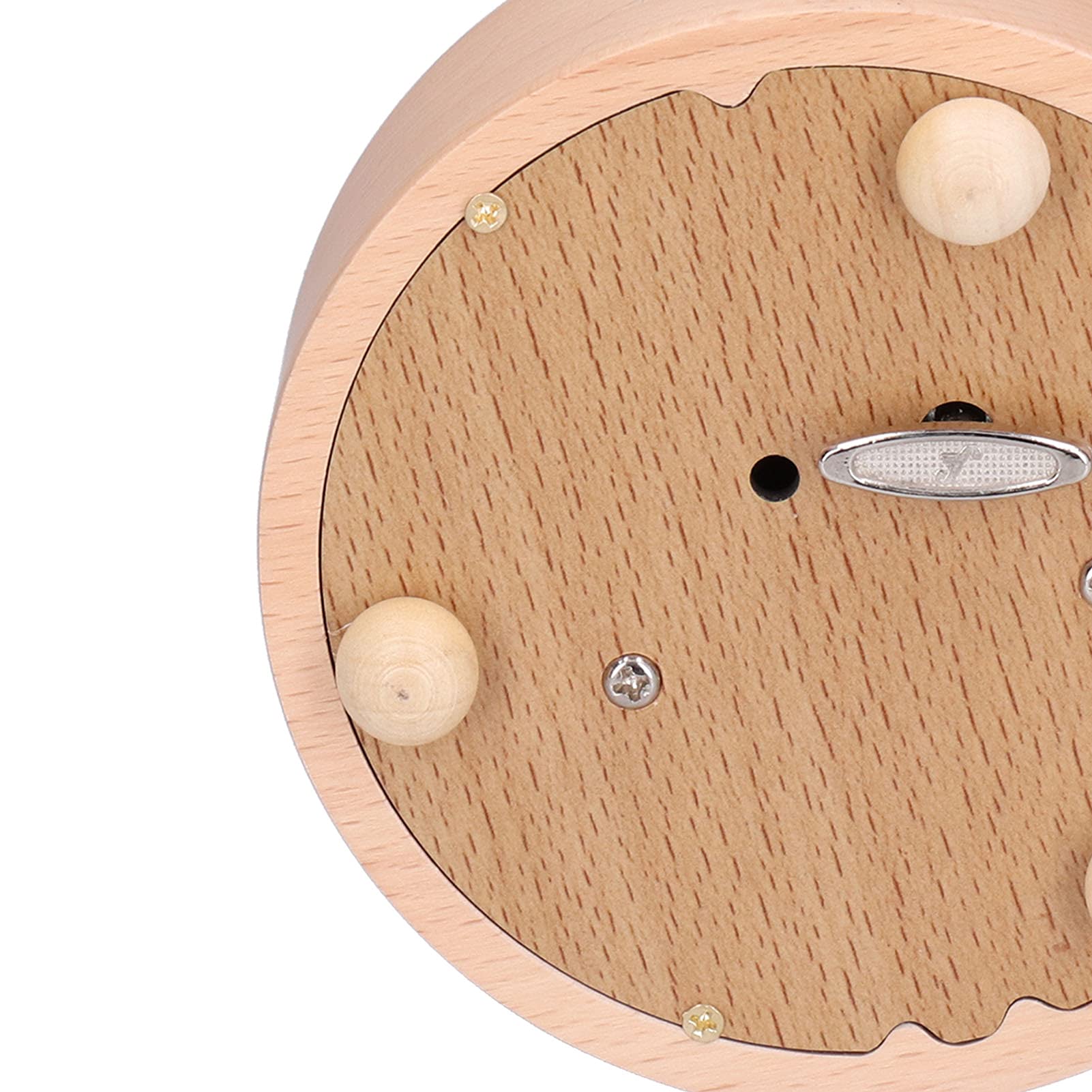 YESYZX Caja de música de Madera Adorno navideño Decoración de Copos de Nieve Textura de Grano de Madera Sonido Hermoso Caja de música navideña
