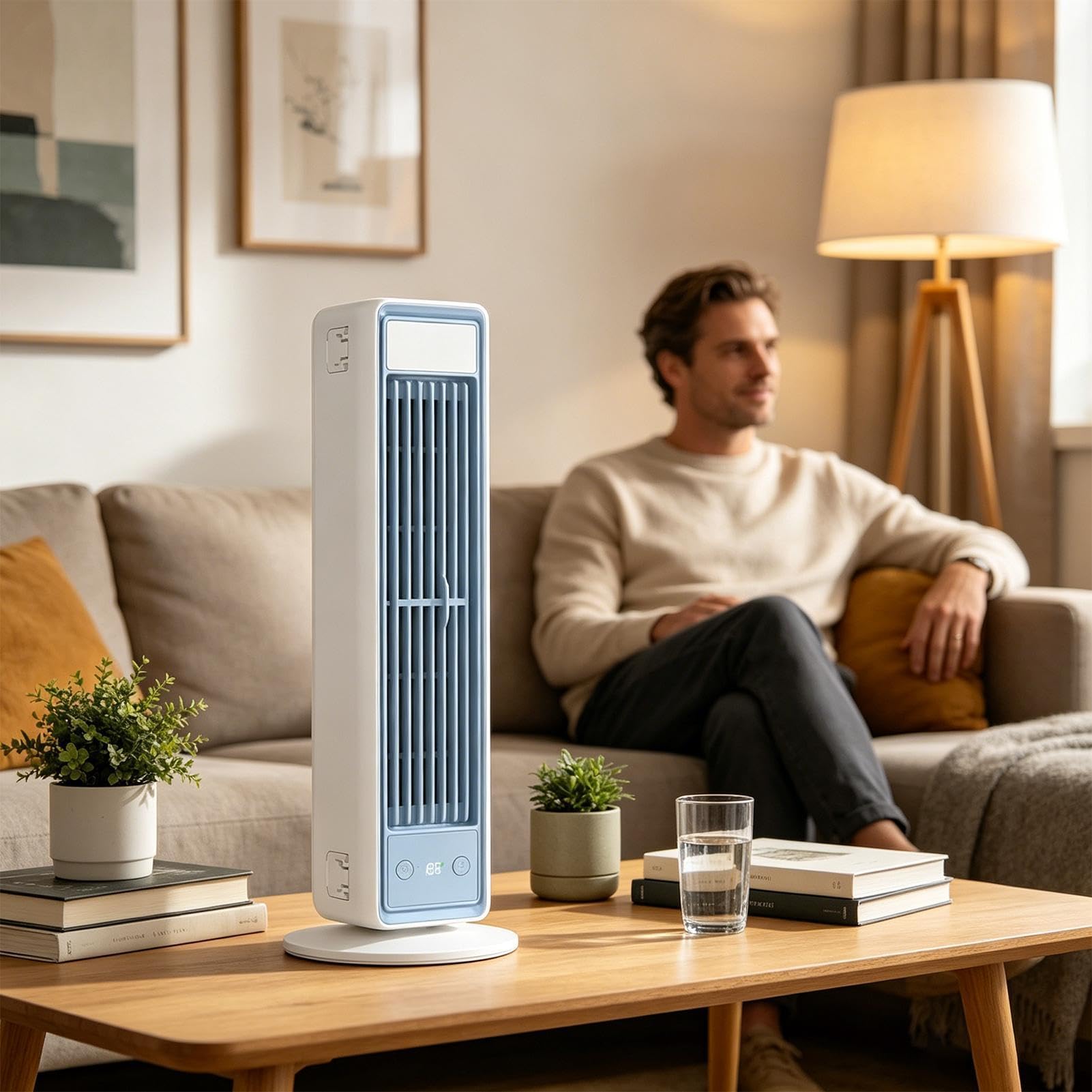 Ventilador de Torre Con mando a distancia | Ventilador Vertical para Salón Oficina Dormitorio Casa Interior Exterior Cocina Garaje
