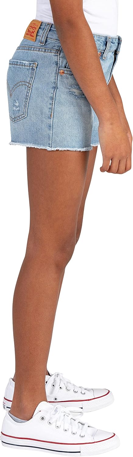 Levi's Girl's Girlfriend Fit Denim Shorty Shorts - Image 5