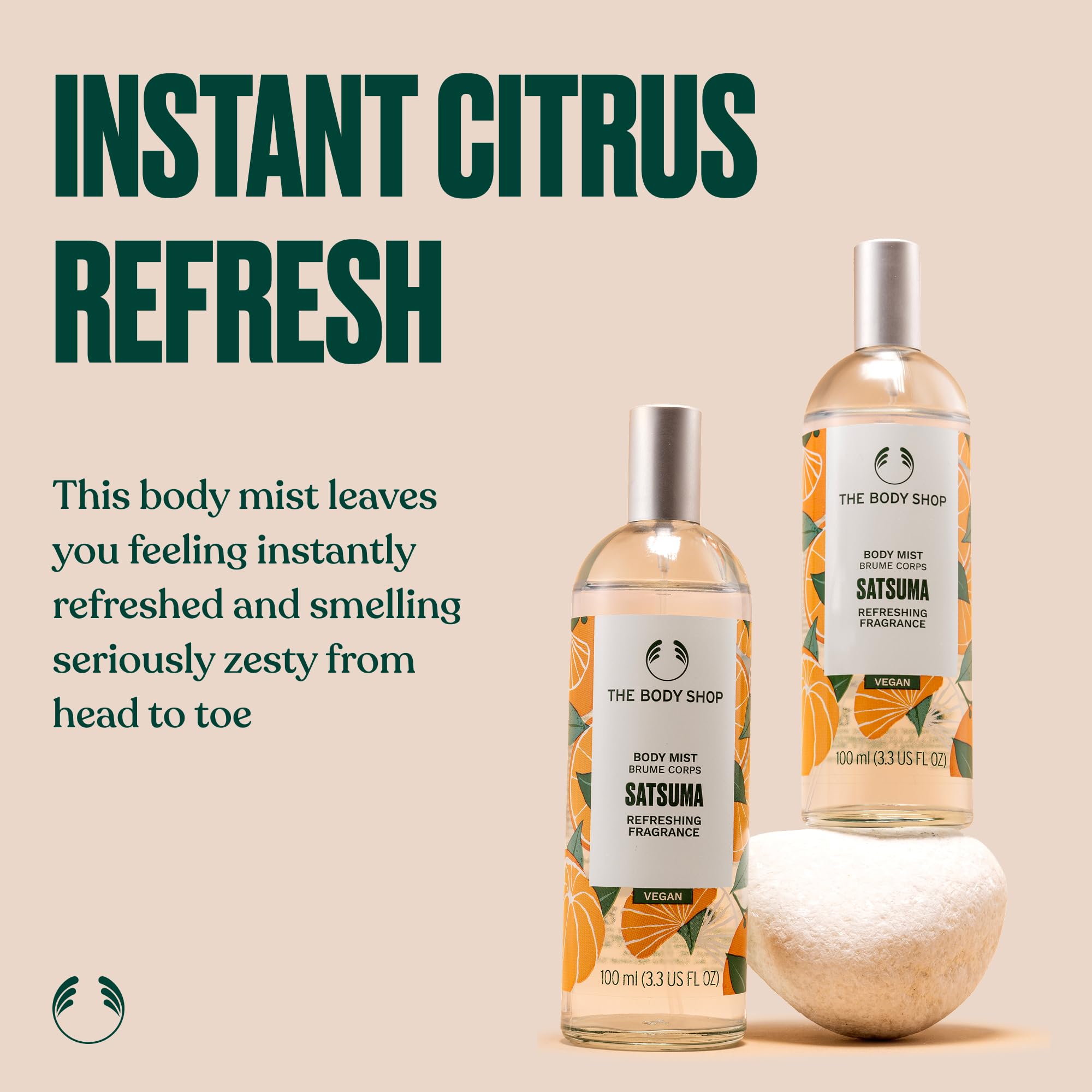 The Body Shop Satsuma Body Mist, Paraben-Free Body Spray, 3.3 Fl. Oz.