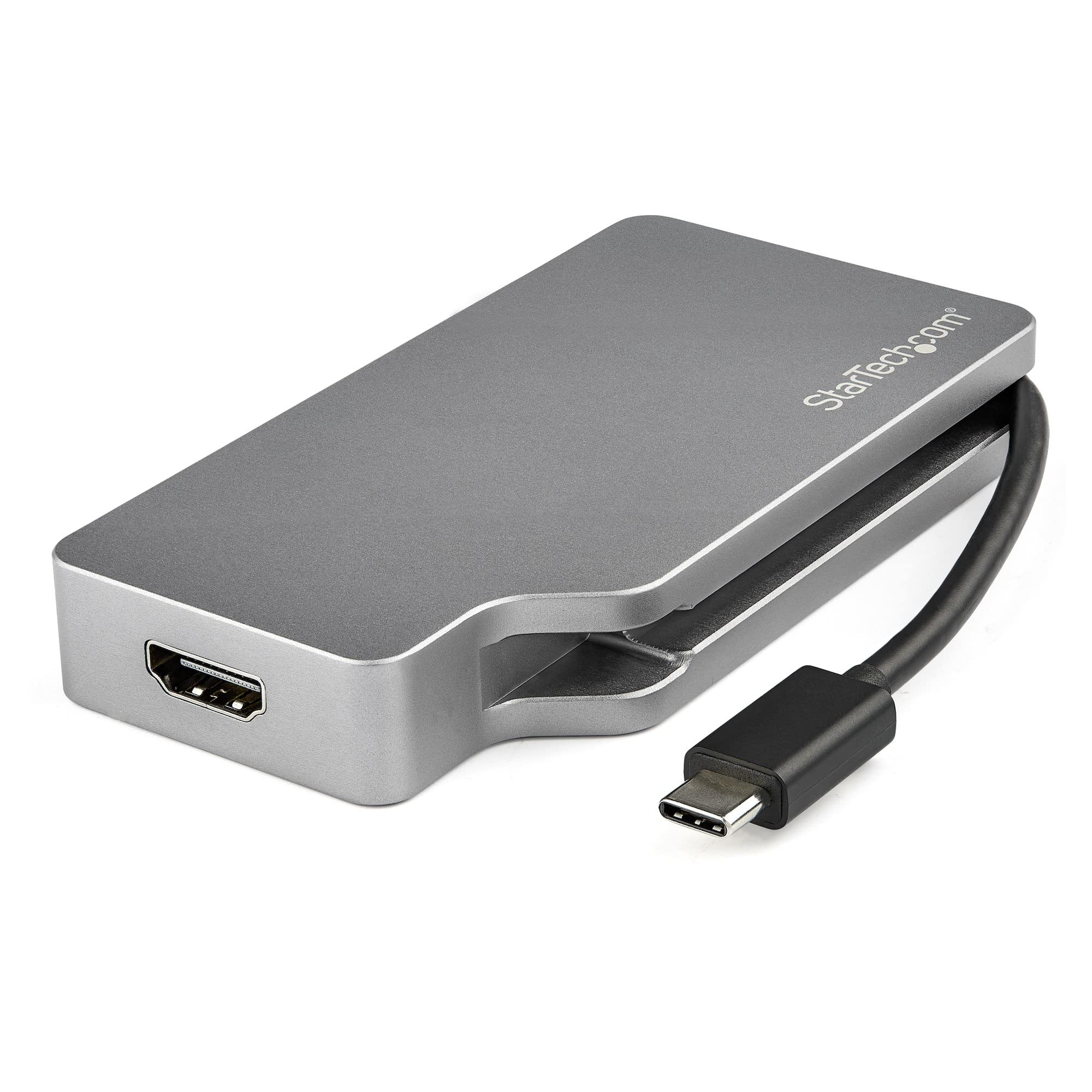 Startech.com Usb-C Multiport Video Adapter - 4-In-1 Aluminum - 4K 60Hz - Space Gray 065030878586