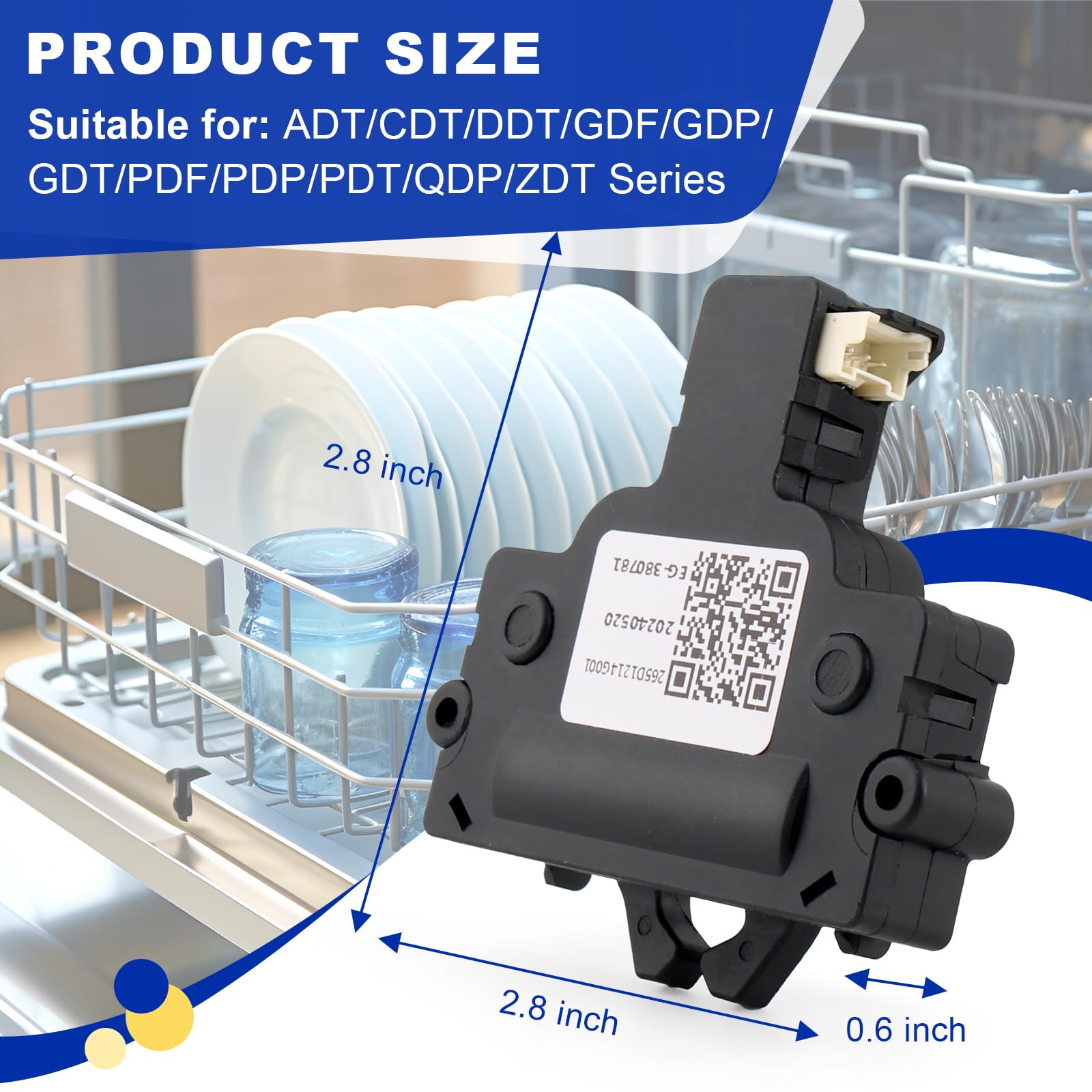 WD21X10490 Dishwasher Door Latch And Switch Assembly Replaceable For GE 265D1214G001 2997693 AP5668411 PS6447681