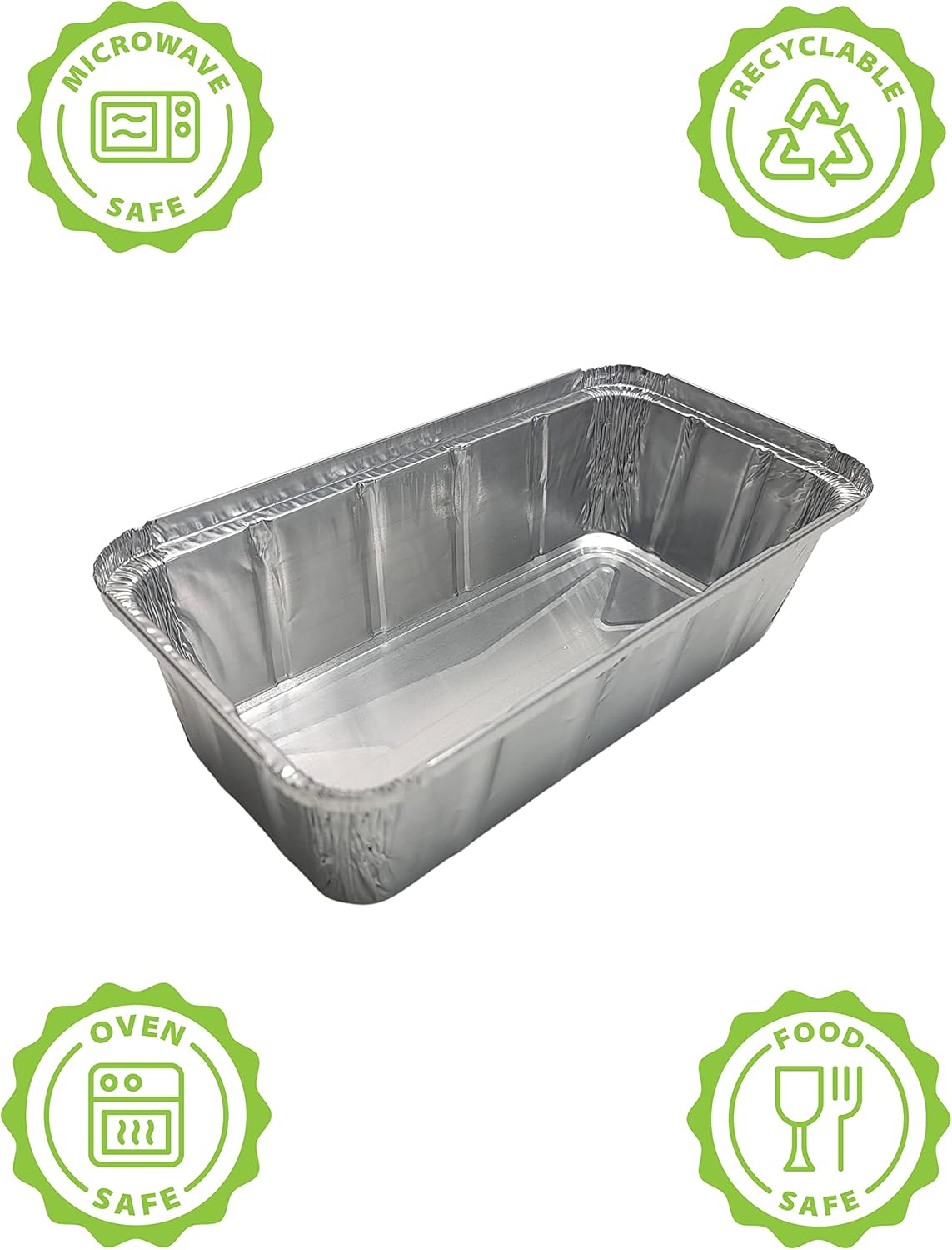 KitchenDance Disposable D & W Fine Aluminum Closeable Loaf Pan with Dome Lid - 33 Ounces Non-stick Aluminum Foil Pans Cakes, Cobblers - Baking Pan Perfect for Baking,Preparing Food, 212P, 100 Count