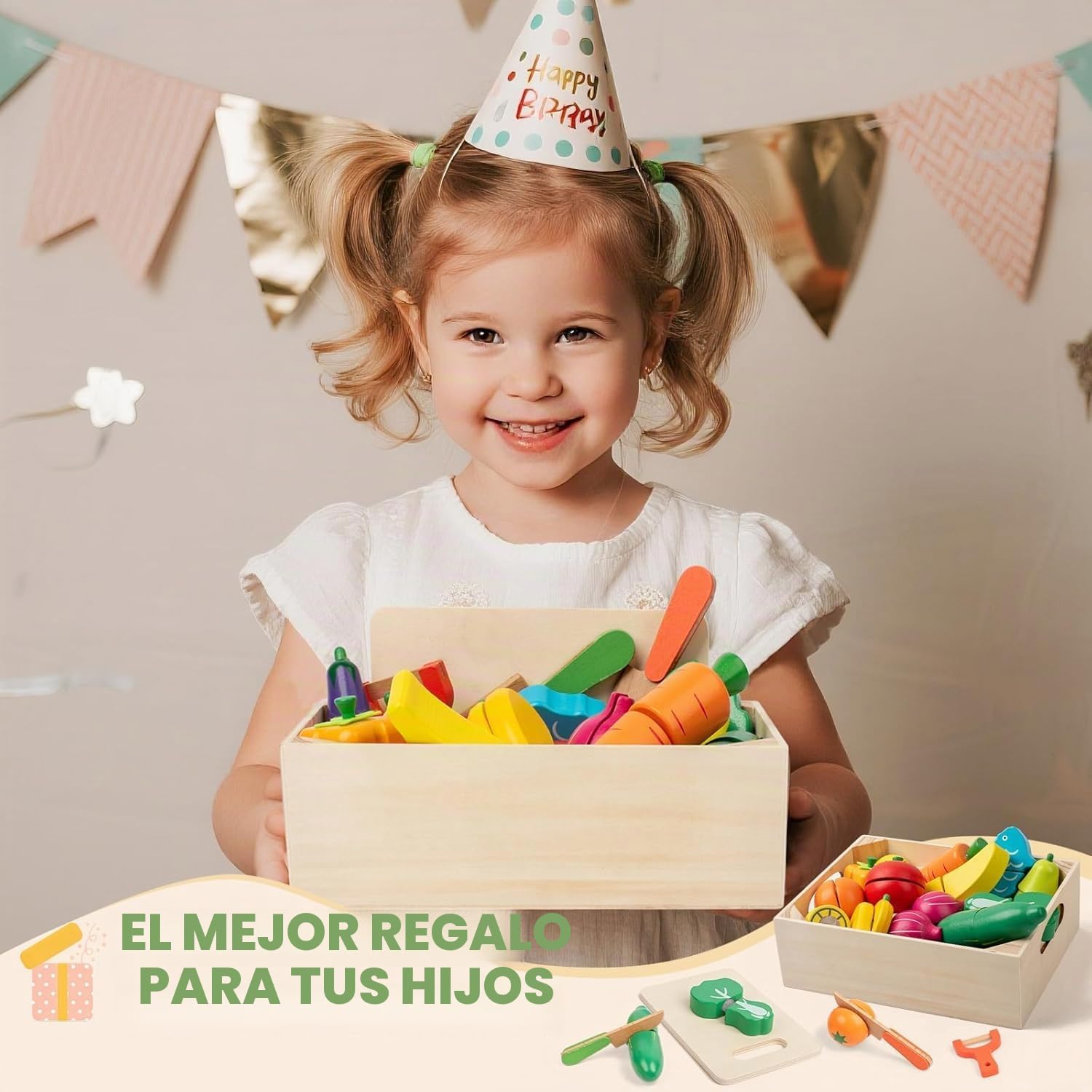 Accesorios para cocina de juguete, juguete de cocina de madera con conexión de velcro, juguete educativo de juego de roles, 32 piezas de juguete de cocina, juguete pedagógico, regalo para niños