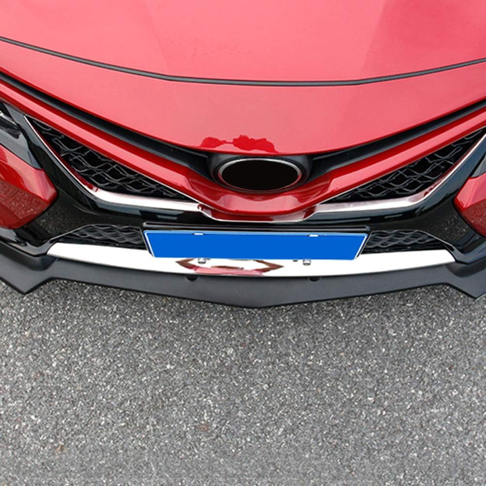 NINTE Front Bumper Lip Moulding Cover for Toyota Camry 2018-2020 SE XSE ABS Chromed Front Grill Under Lip Garnish Trim