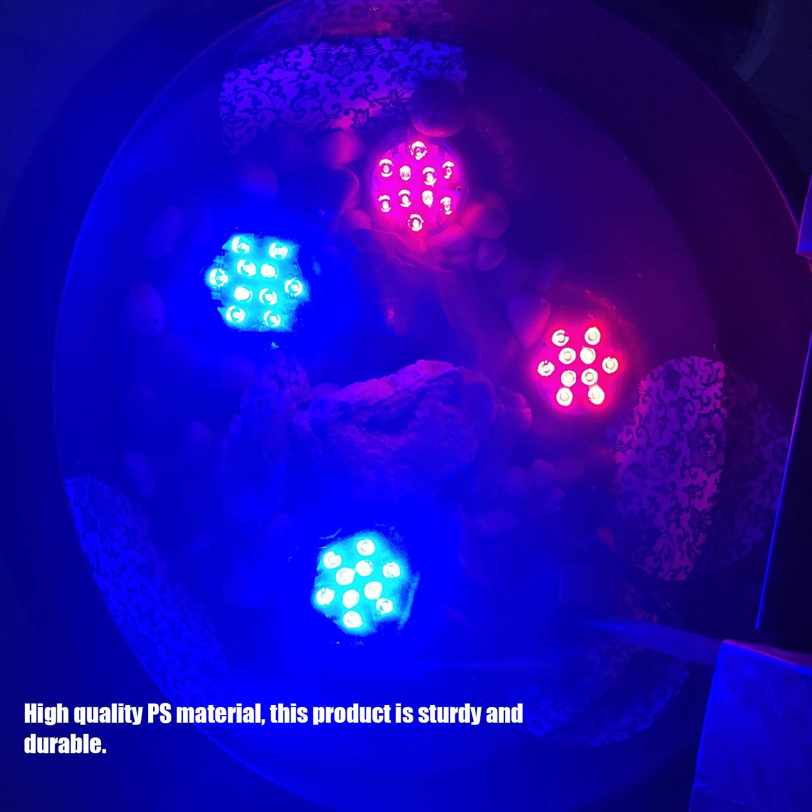 Submersible LED Lights, Remote Controlled 16 Color Changing Waterproof Underwater Lights for Shower Bathtub Aquarium Hot Tub Pool - Image 3