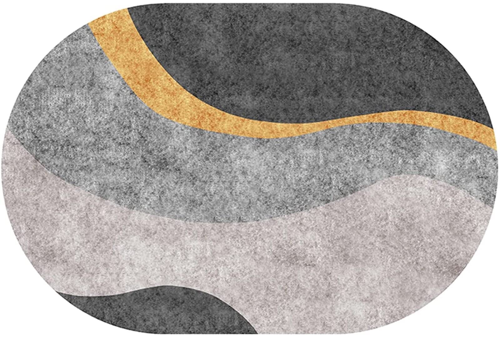 Tapis géométrique gris et doré pour créer une ambiance moderne de salon