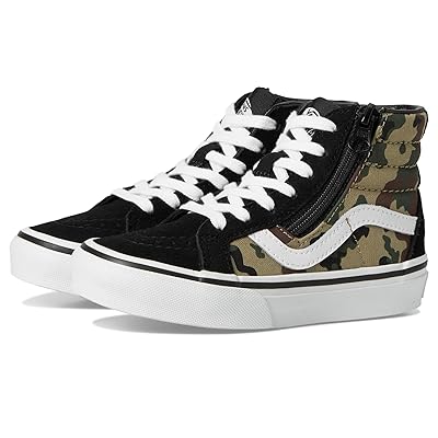 Vans Kids Sk8 Hi Reissue Side Zip (Little Kid) Kids Shoes Camo Black/Green