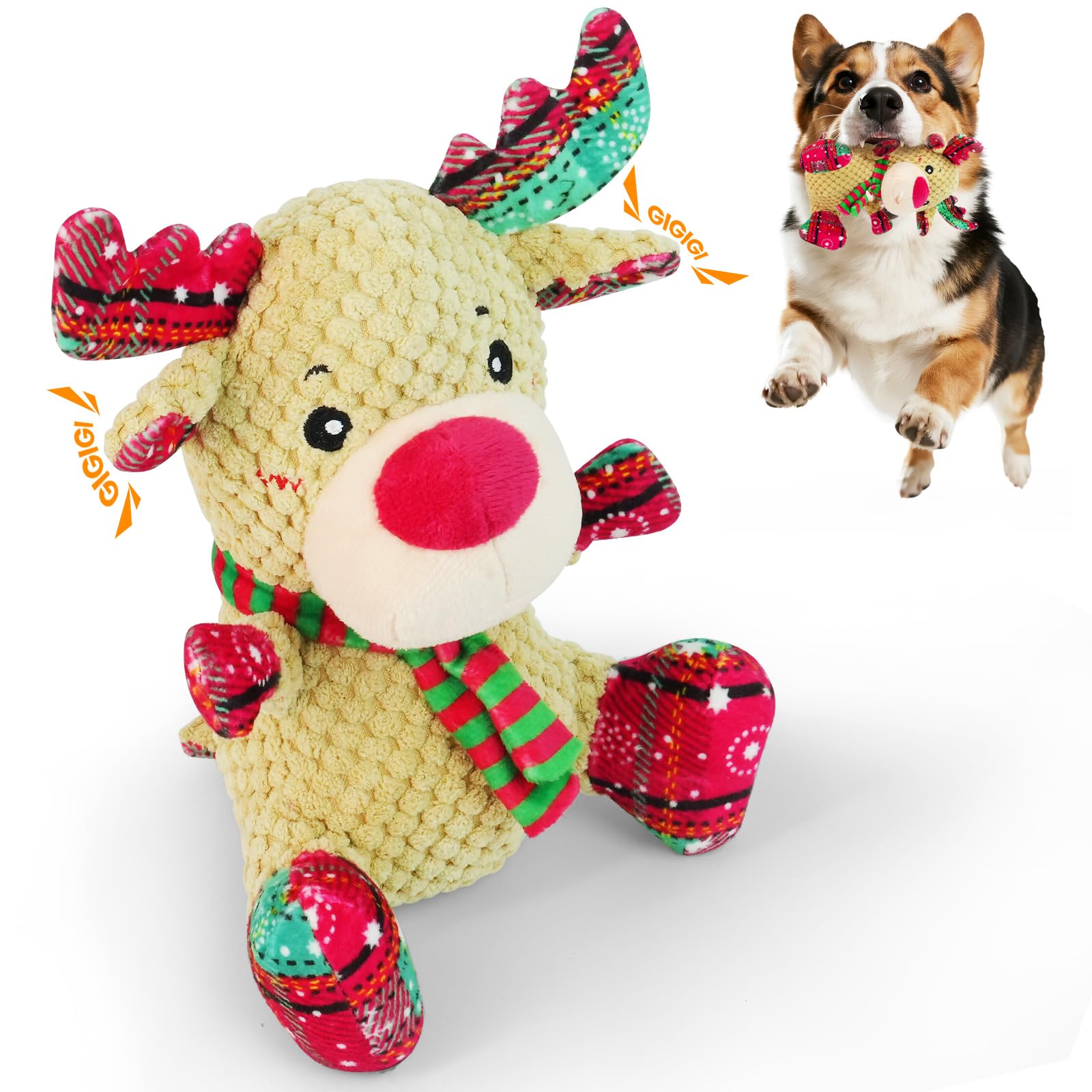 Jouet pour chien anti-ennui en peluche de velours robuste pour stopper les mordillements