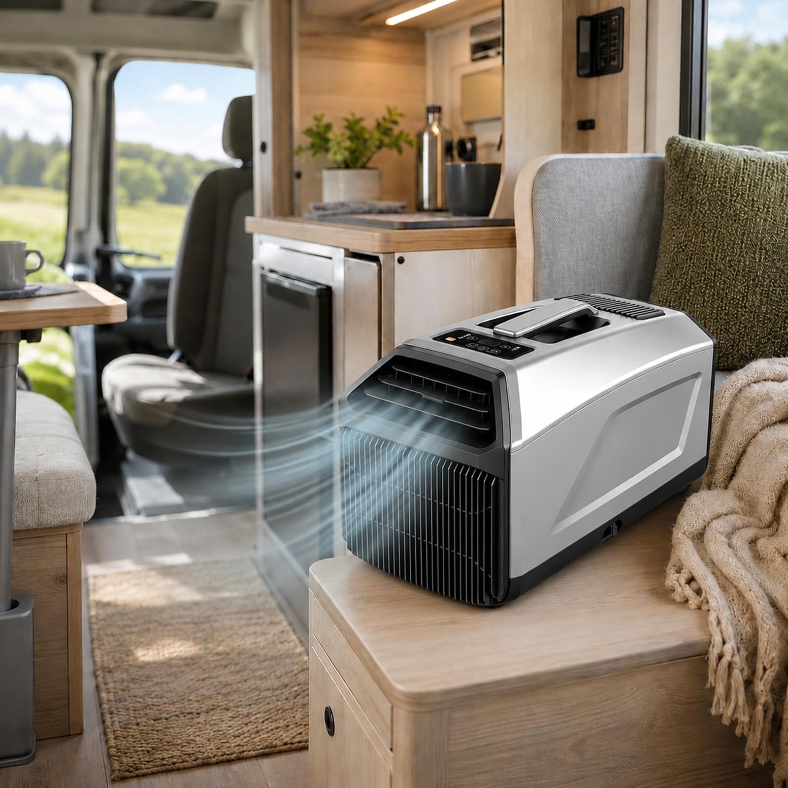 WIANQIAN Tent Air Conditioner 4000 BTU with WiFi App Control 4000BTU-Grey