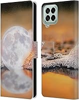 Vista 13 de Head Case Designs Officially Licensed Dave Loblaw Synthwave Street Sci-Fi and Surreal Leather Wallet Case Compatible with Samsung Galaxy M53 (2022)