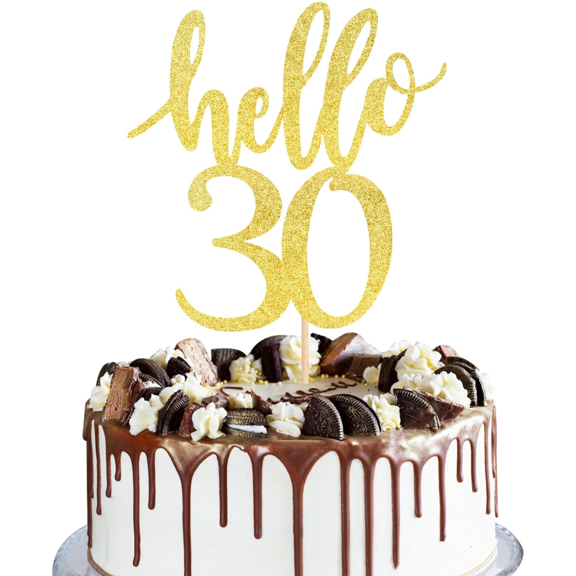 Blumomon Decorazione per torta vintage del 1992 con glitter per 30° compleanno per Hello 30 Cheers To 30 Divertente 30 e favoloso anniversario di matrimonio, festa di compleanno, decorazione in oro
