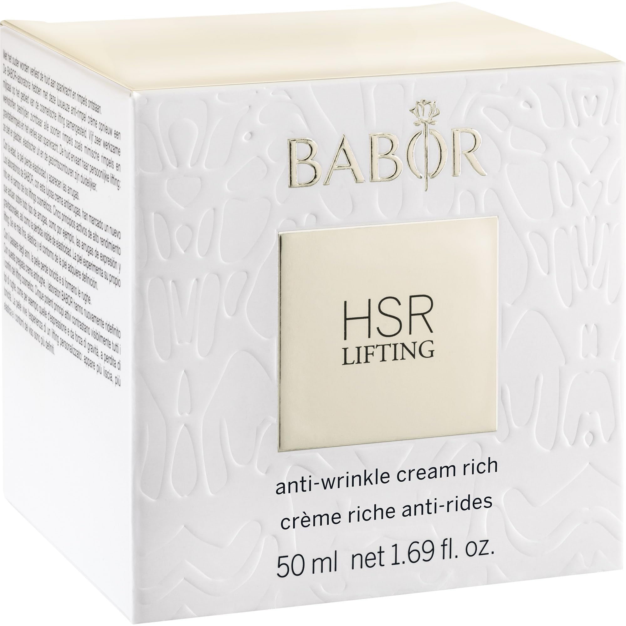 BABOR HSR Lifting Anti Wrinkle Cream Rich, Anti Aging Night Cream, Target Fine Lines, Vitamin E Strengthens Increasing Moisture and Improving Radiance, Daily Moisturizer for Smoother Skin, 1.7 oz