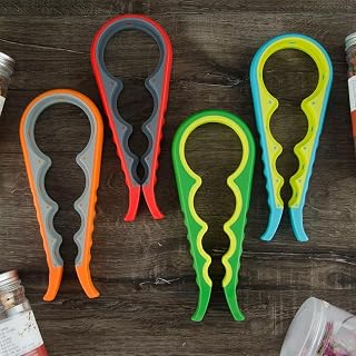 Anti-skid Jar Opener Jar Lid Remover Rubber Can Opener Kitchen Grippers To Remove Stubborn Lids, Caps and Bottles Great Kitchen Gadgets For Small Hands or Seniors (Orange)