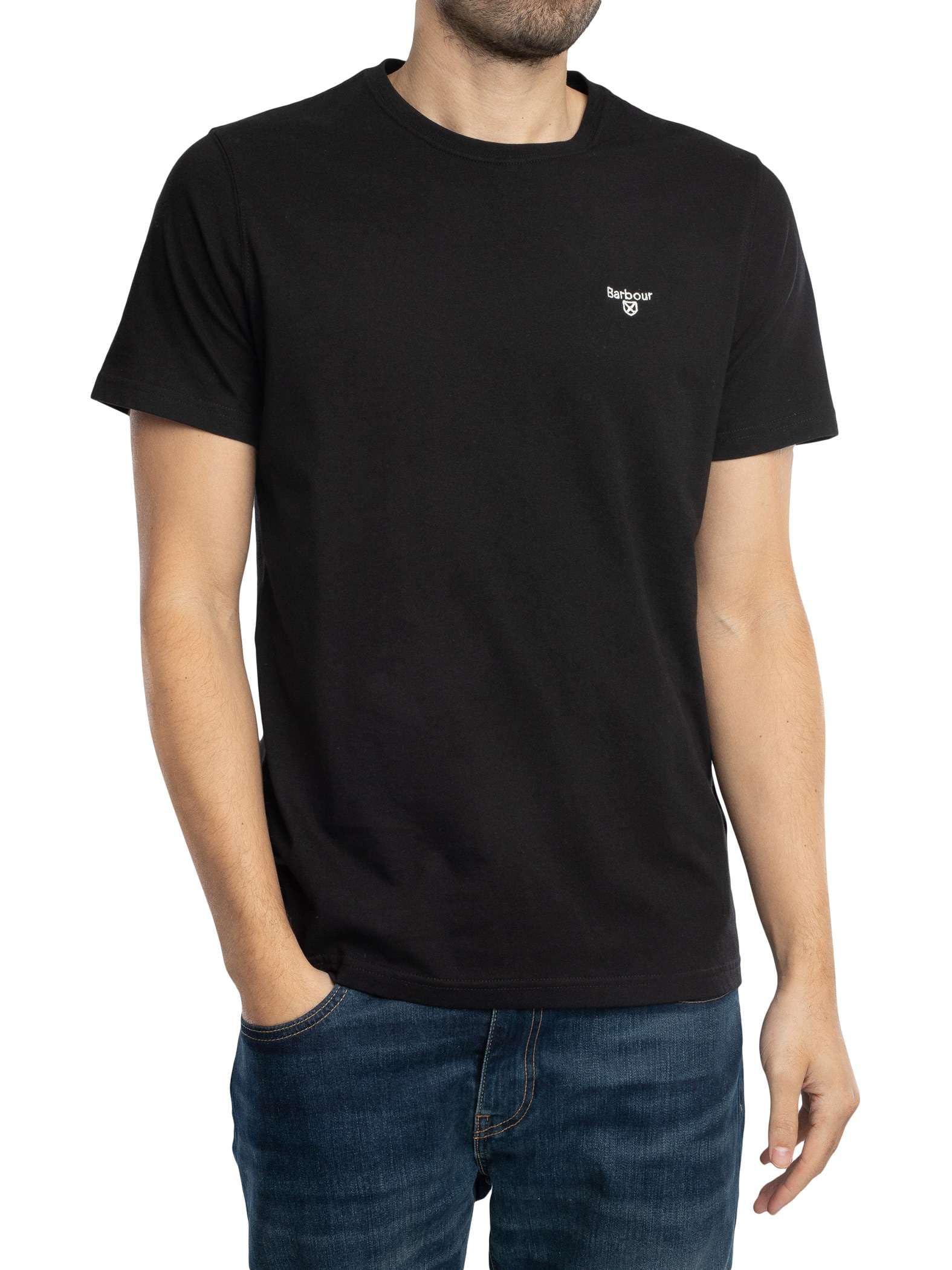 Barbour Men's Black T-Shirt Sports Mts0331 Mts Bk31 -A.2 - L