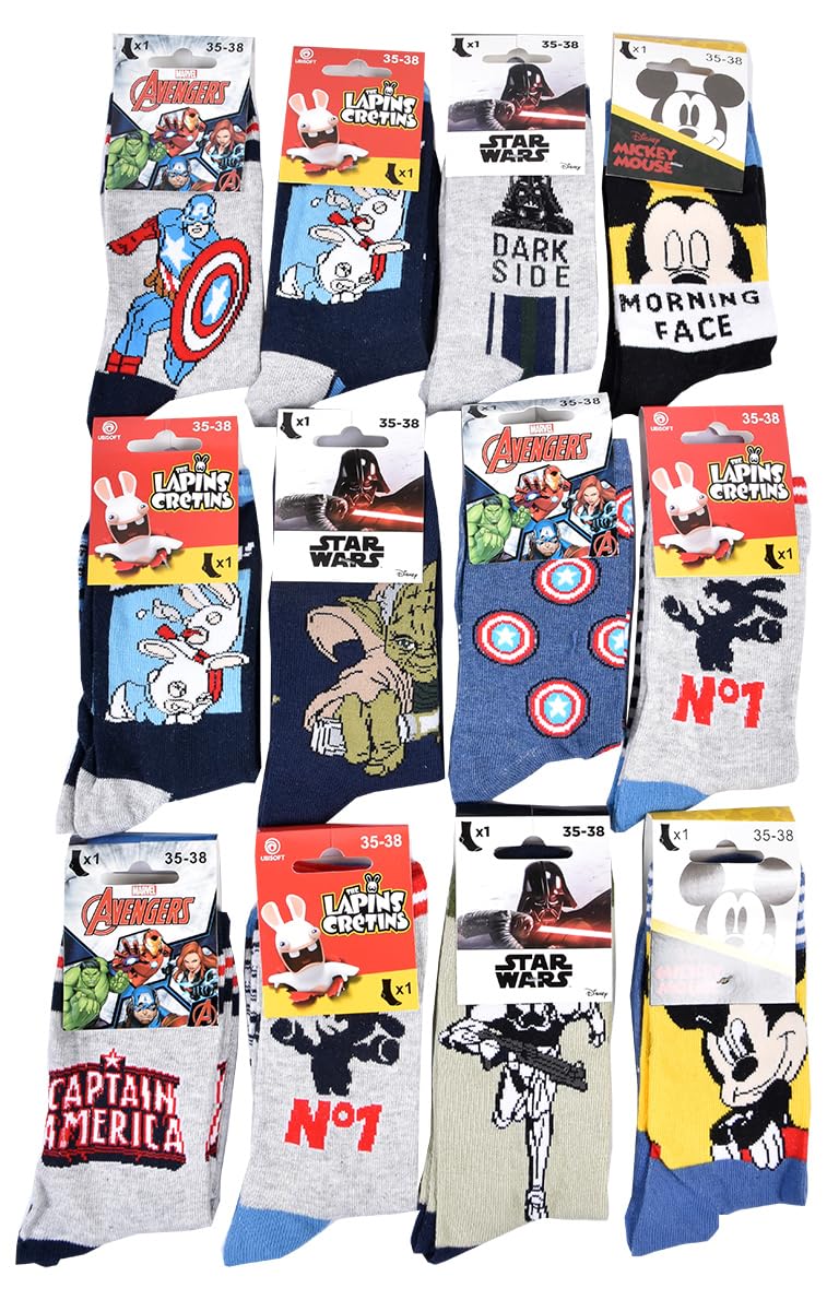 OZABI - Chaussettes Garçon Licence PACK DE 12 PAIRES SURPRISE