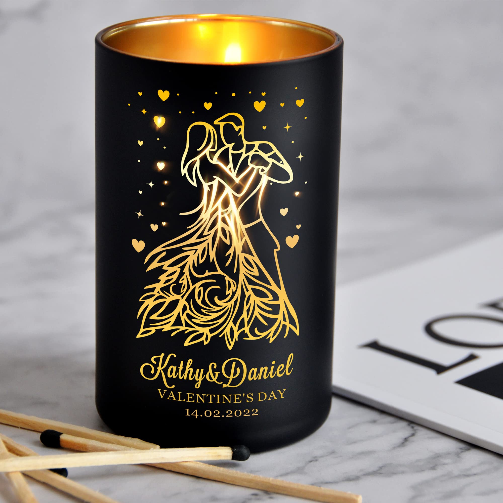 Scented Candles Personalised Candle Personalised Gifts Birthday Candles Gifts for Men Women Relieves Stress Relaxation 3 Aromas