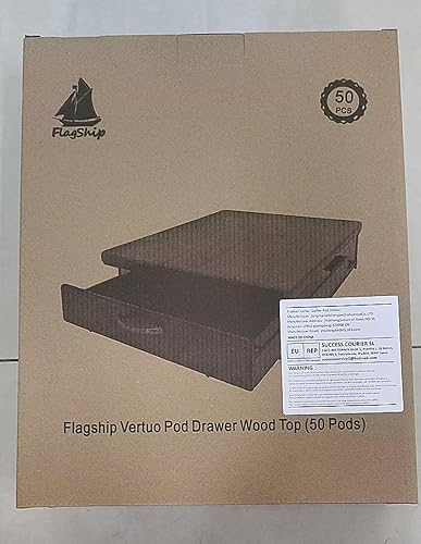 Miniatura 9 de Flagship Soporte para cápsulas Nespresso, cajón de cápsulas Vertuo, almacenamiento de cápsulas de café para Vertuo Pod con elegante tapa de madera