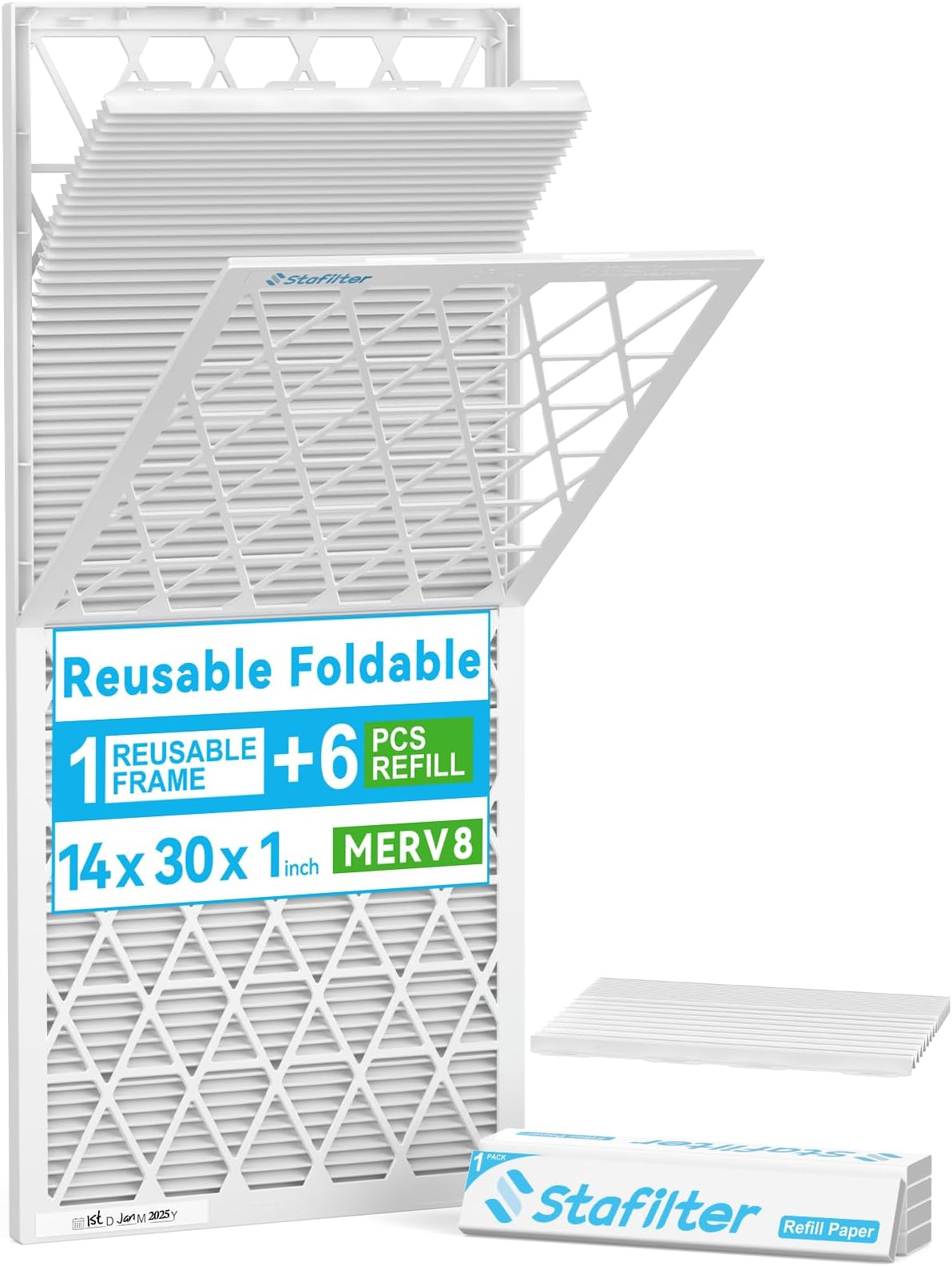 Amazon.com: 14x30x1 Air Filter MERV 11 Rating, 12 Pack of Furnace ...