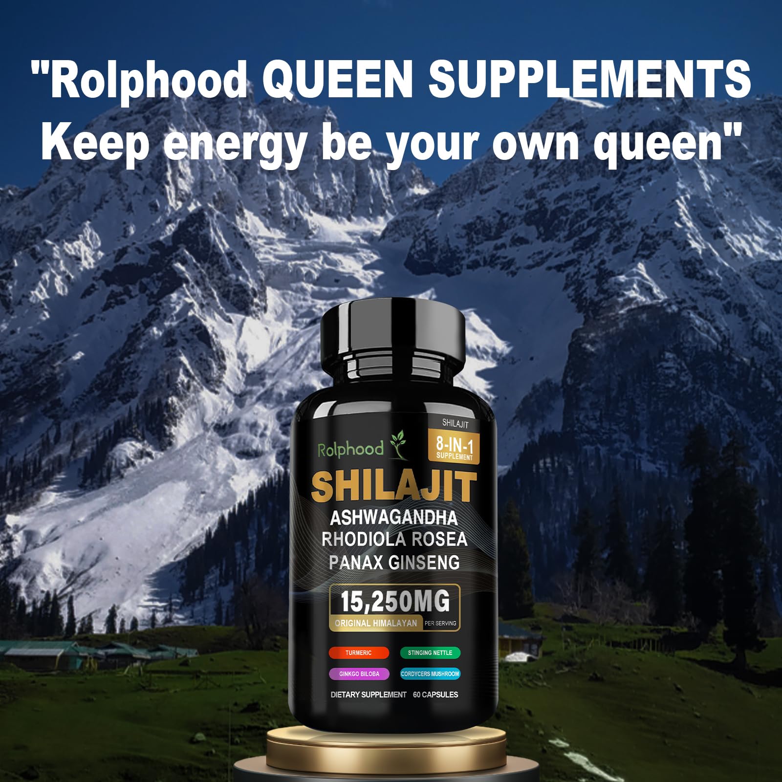 Shilajit for Men/Women - Pure Himalayan Organic,Shilajit Capsules with Ashwagandha,Supplements 60 Capsules Alternative to Resin,Drops & Gummies — Amazon image 4