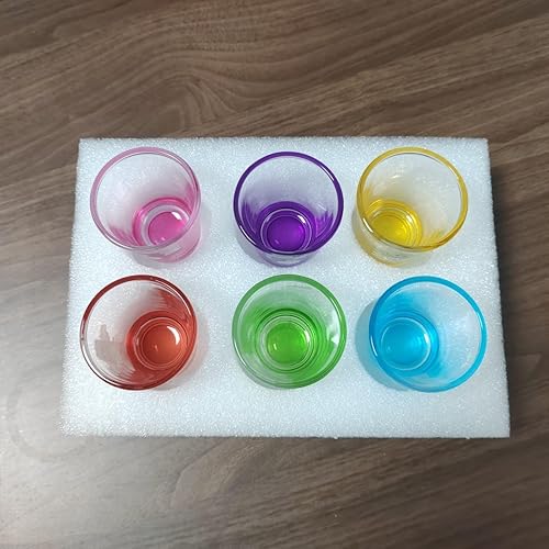 Miniatura 4 de Swear Bears - Juego de 6 vasos de chupito, 1.5 onzas, vasos de chupito con una boca, cóctel, whisky de seis colores