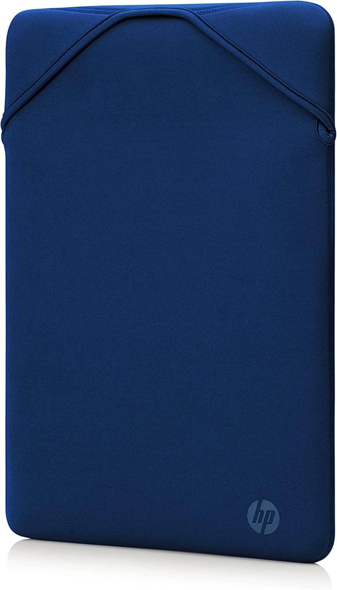 HP Custodia Protettiva Reversibile per Laptop Portatili fino a 14 Pollici, Profilo Sottile e Senza Cerniera, Tessuto in Neoprene Disinfettabile e Lavabile in Lavatrice, Colore Nero/Blu