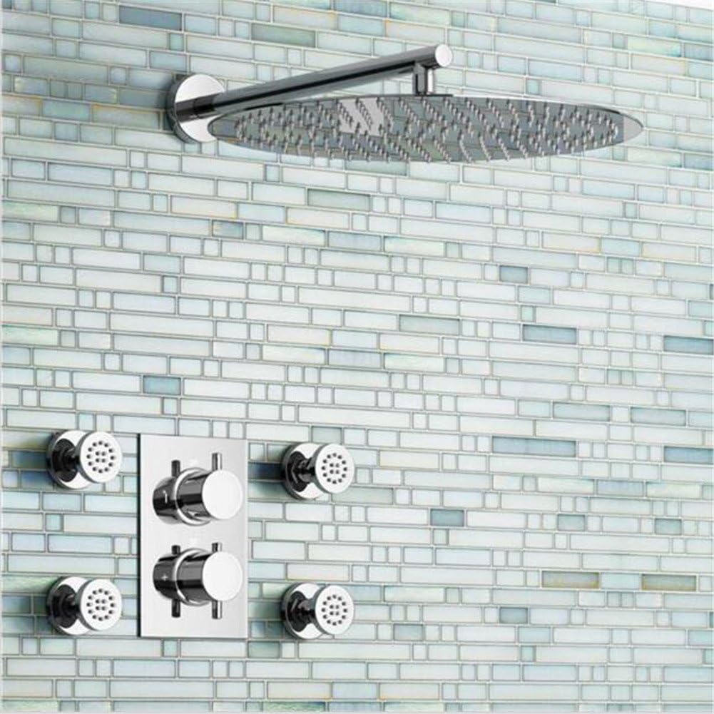 Flash Deals - 80% OFF Artbath 4PCS Round Shower Body Jet Sparyer Massage Spa Rain Showerhead Side Wall Mount Shower Head Sprayer,Chrome