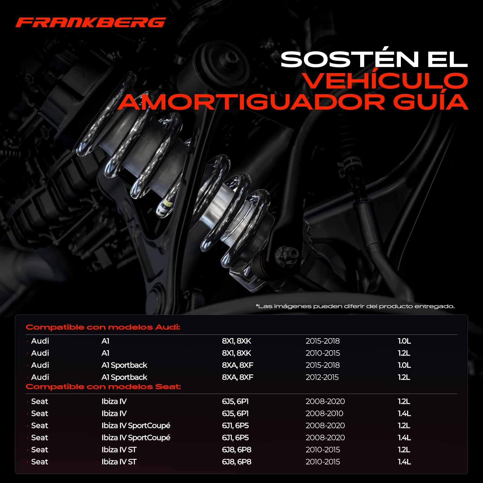 Frankberg 2x Muelles de chasis Muelles de suspensión Compatible con Ibiza IV 6J5 6P1 Ibiza IV SportCoupé 6J1 6P5 A1 Sportback 8XA 8XF A1 8X1 8XK Ibiza IV ST 6J8 6P8 Replace# 6R0411105AD