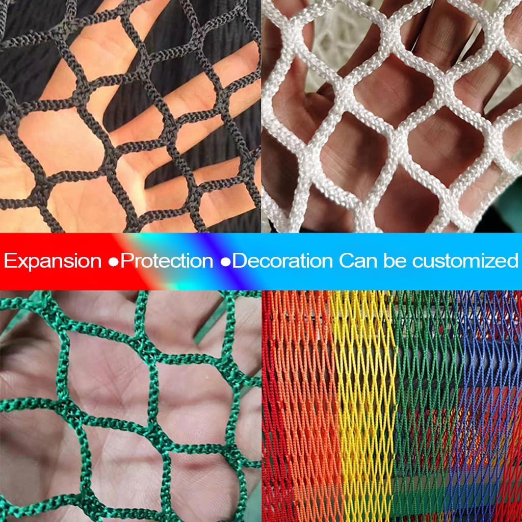 Blue Knotless Polyester Sports Net Kids Playground Safety Net Climbing Rope Net for Amusement Parks Soccer Backstop Net Size: 0.5Mx1M (1.64FTx3.28FT)