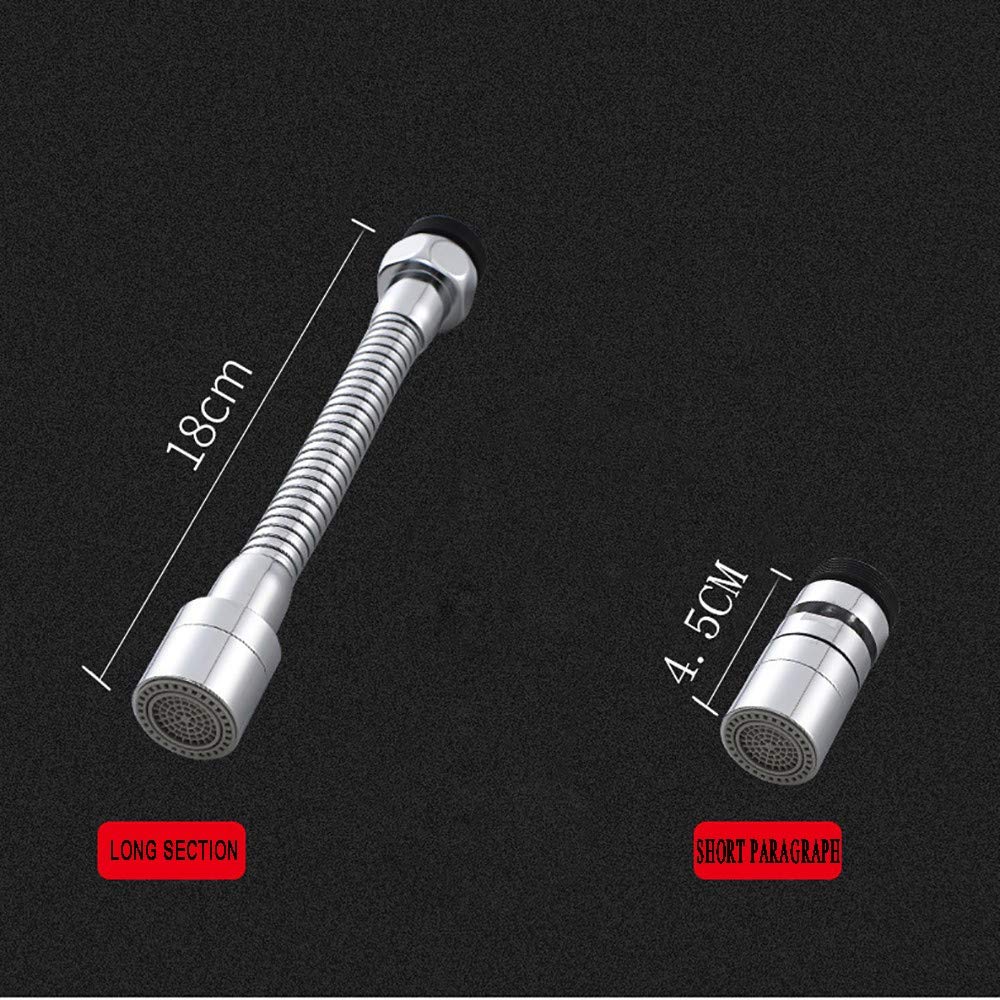 Aérateur de robinet, buse d'évier de cuisine en laiton massif, design pivotant à grand angle, filtre anti-éclaboussures pour un débit d'eau efficace