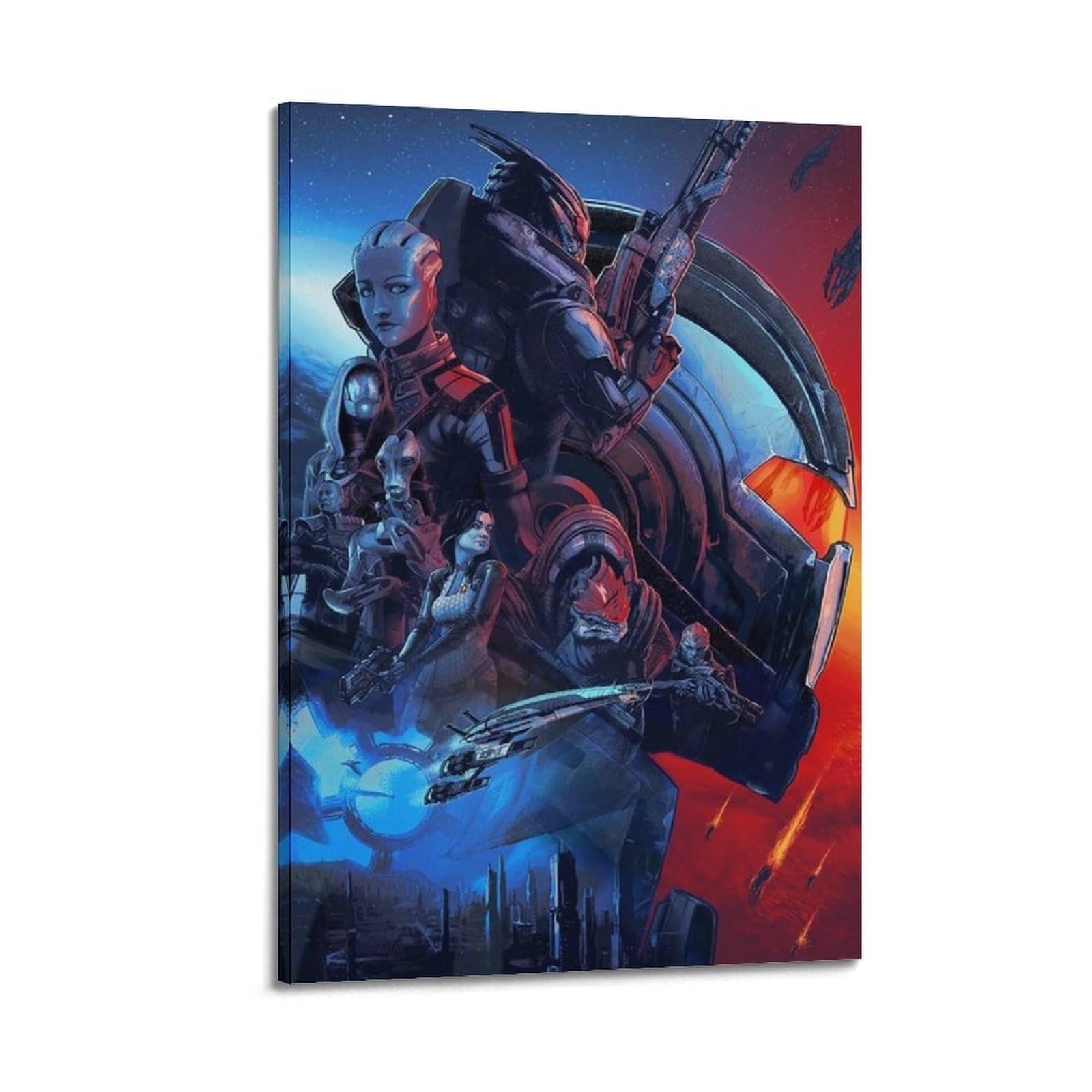 KSOXDAITIP Mass Effect Video Game Poster Poster Decorative Painting Canvas Wall Posters And Art Picture Print Modern Family Bedroom Decor Posters 08x12inch(20x30cm)