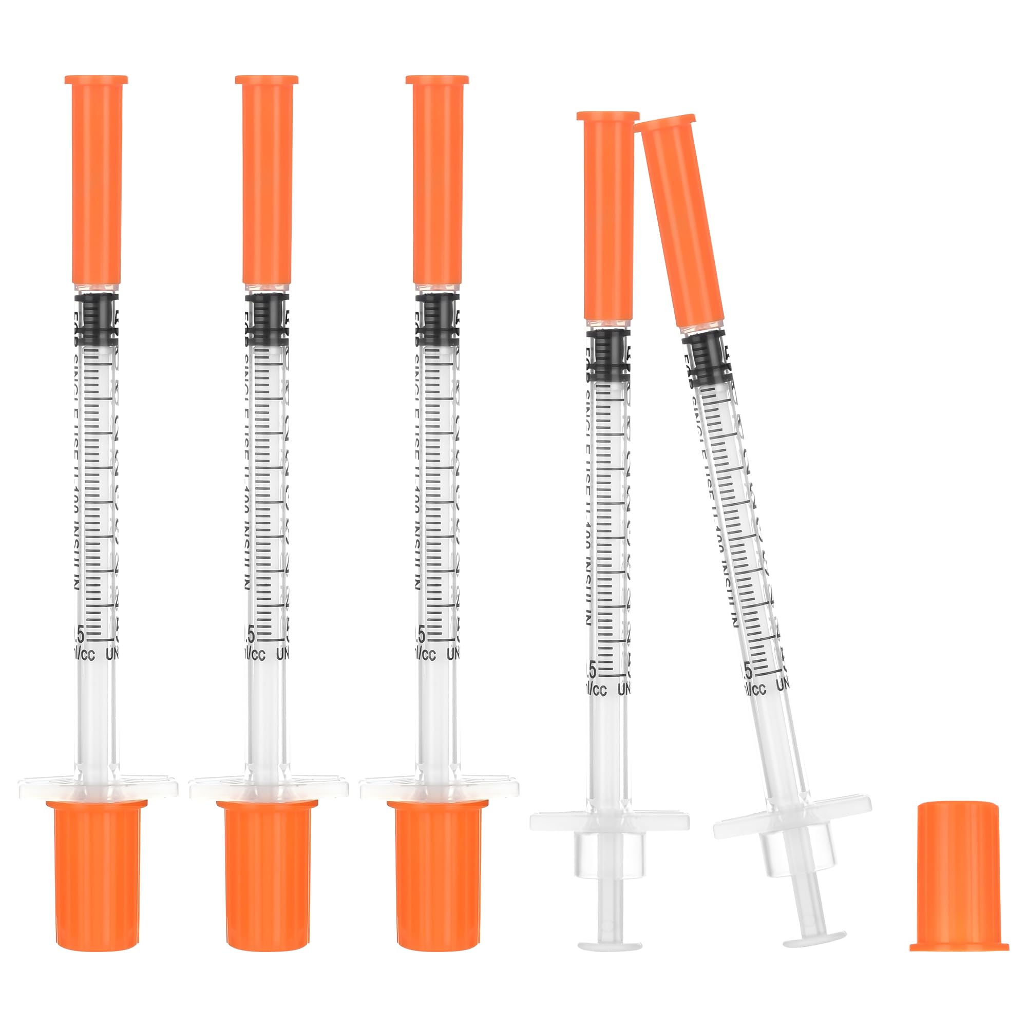 Photo 1 of 0.5 ml/cc 29 Gauge 1/2 Inch 13mm Syringes, Lab Dispensing Syringes with Needle, 50 Pack