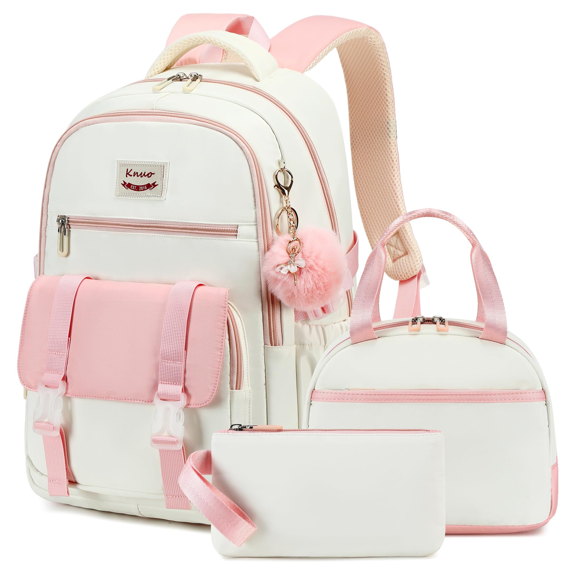 Rucksäcke für Mädchen, 3-teilig, mit Lunchtasche und Federmäppchen für Teenager, Kinder, Grundschule, Universität, Büchertasche