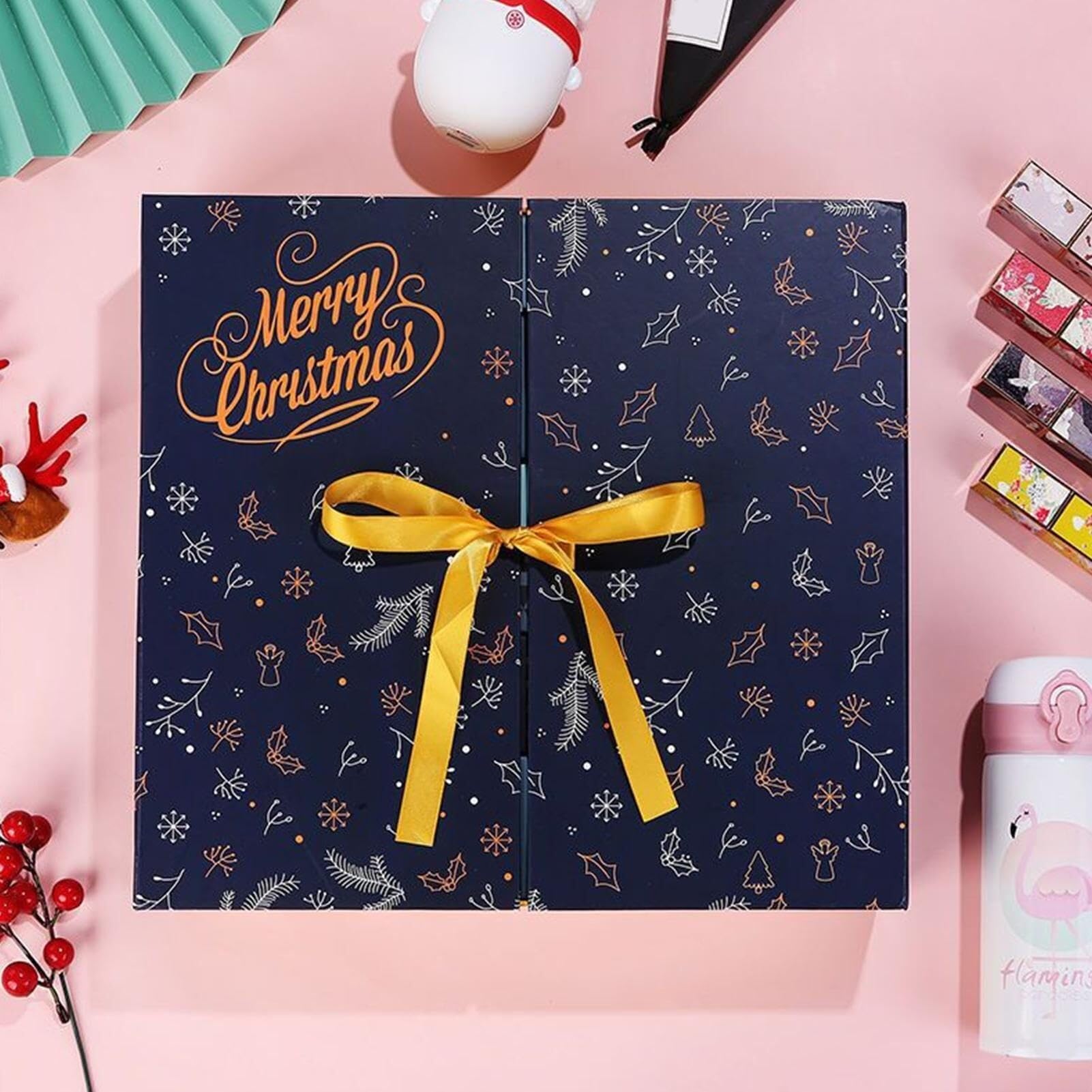 Calendario Dell'Avvento da Riempire, Scatole di Riempimento del Calendario Dell'Avvento, Calendario Dell'Avvento di Natale Fai-da-Te, Calendario Dell'Avvento con Conto alla Rovescia