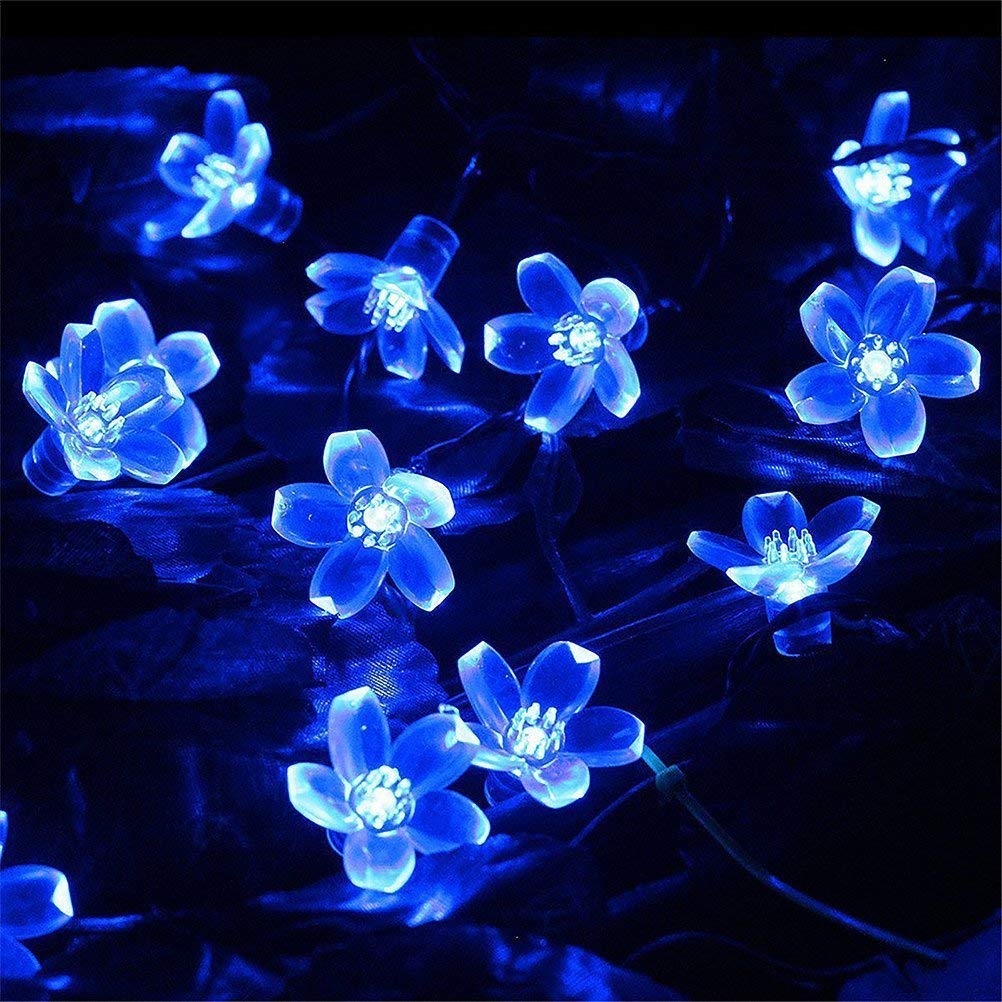 Tuokay, Solar Garden Lights, Outdoor Fairy Lights with Flower, Waterproof 7m 50 LED 8 Twinkling Modes - Image 4