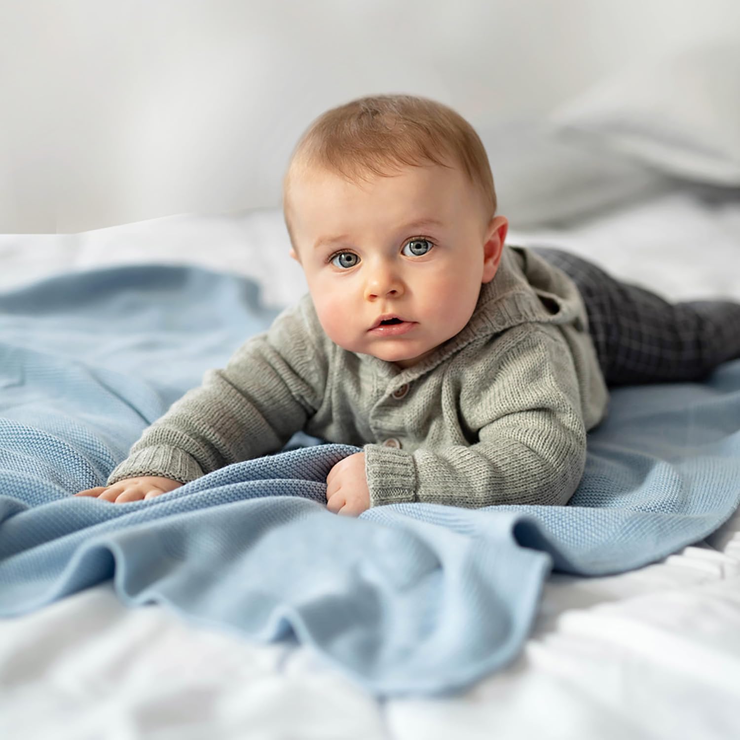 MayLily - Bambus Babydecke  Baby Decke Neugeborenen  Decke Kinder - Baby  Erstausstattung Neugeborene - Baby Blanket - Kinderdecke - (Latte) : ...