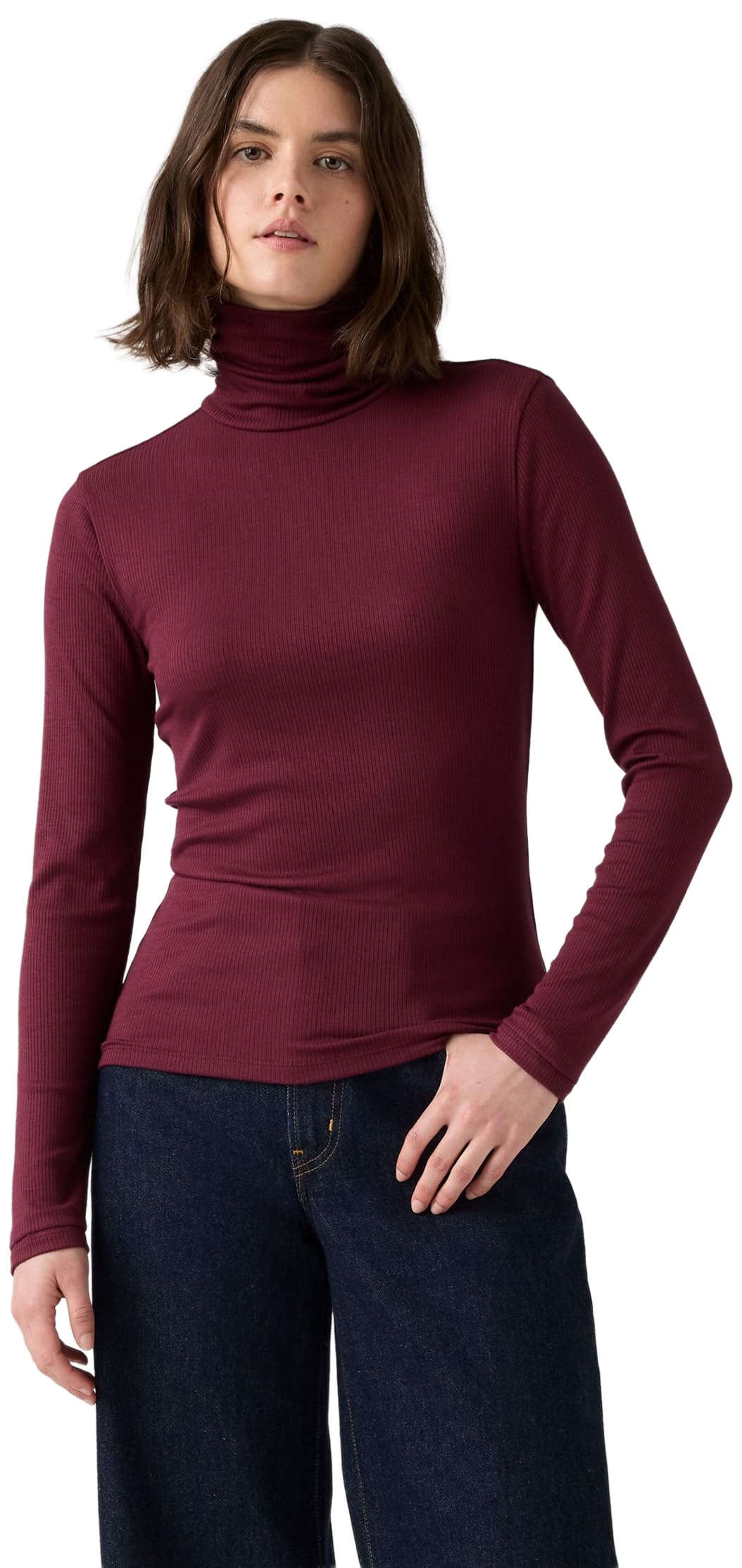 Levi's Damen Dreamy Turtleneck Burgundy Pullover